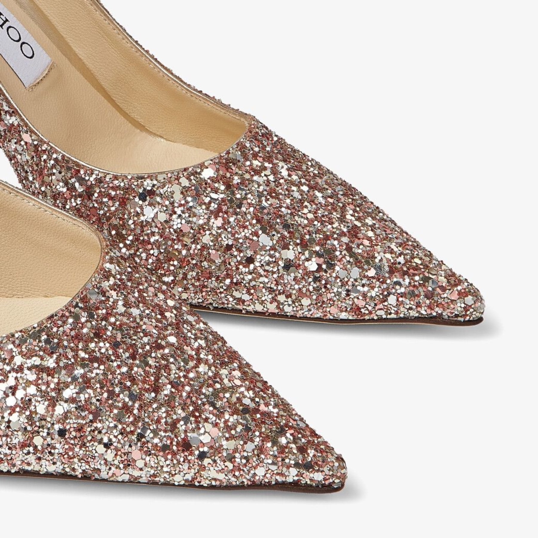 Rose Coarse Glitter Fabric Pumps | LOVE 65 | Spring/Summer Collecton | JIMMY  CHOO
