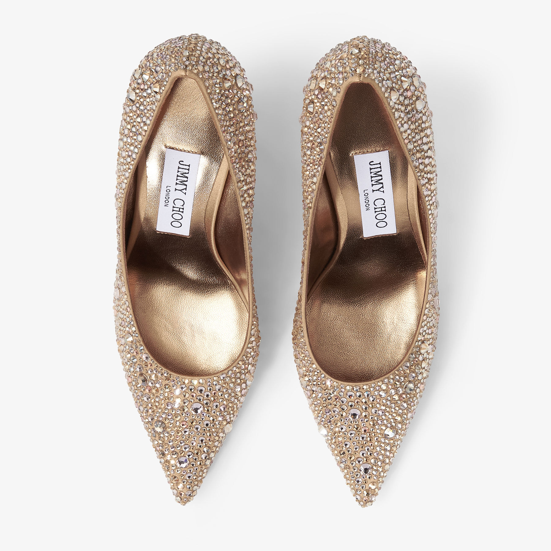 Love 85 Bronze Satin Crystal Pumps Jimmy Choo