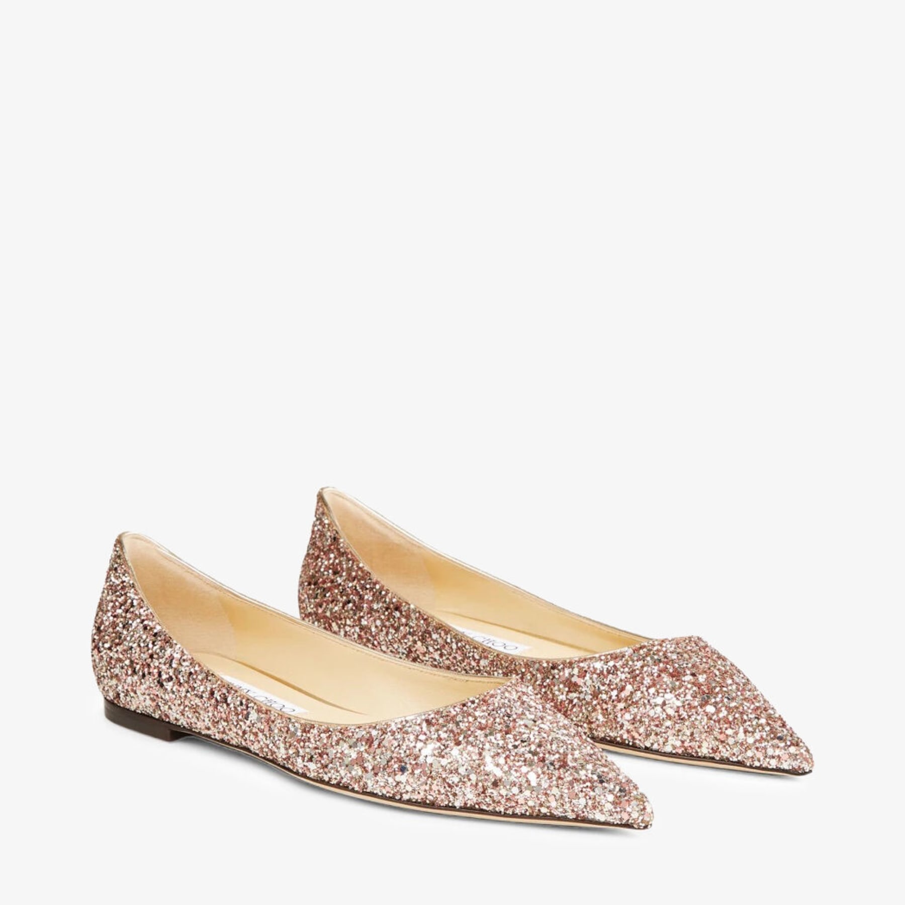 Jimmy choo pink flats sales