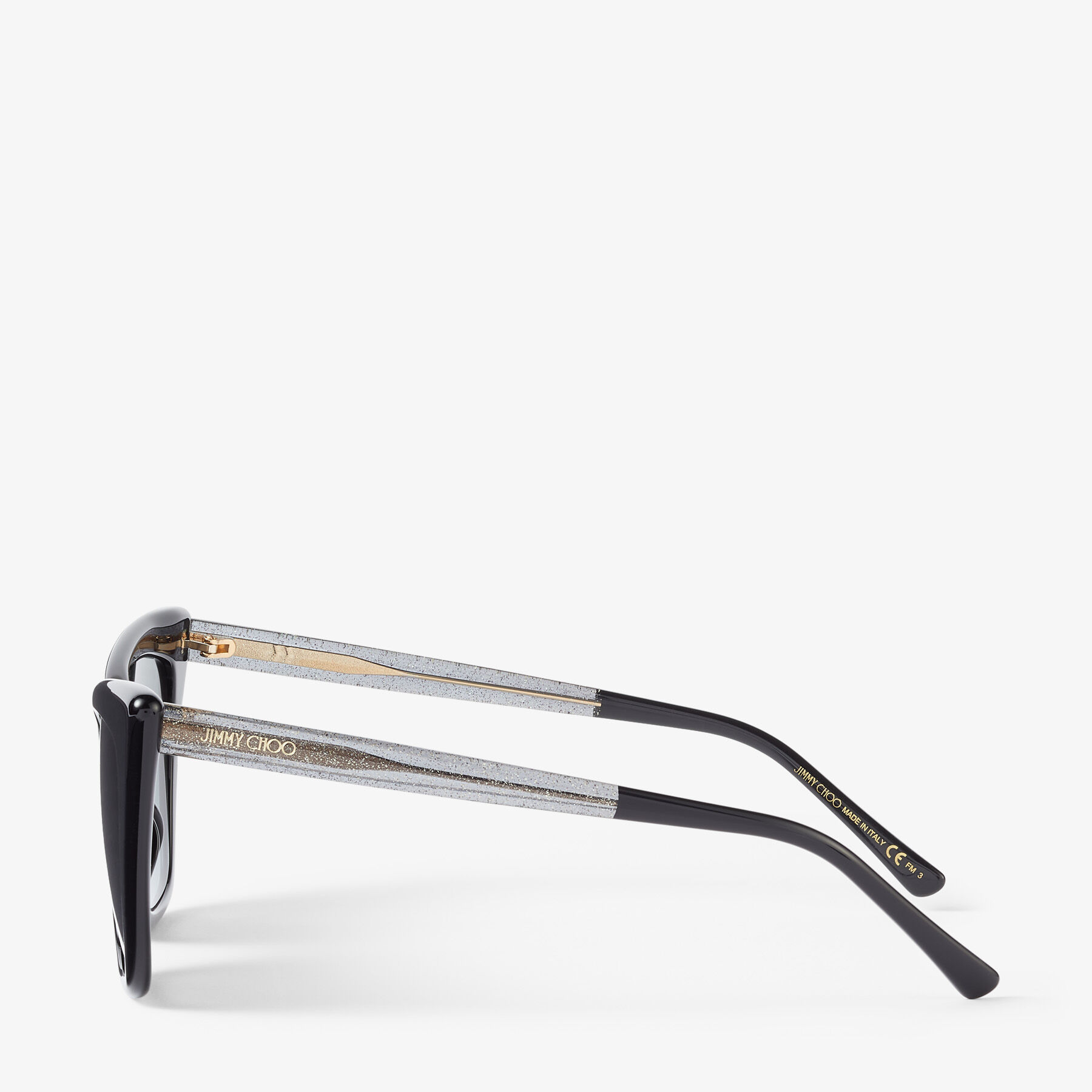 Jimmy choo sunglasses glitter sales sides