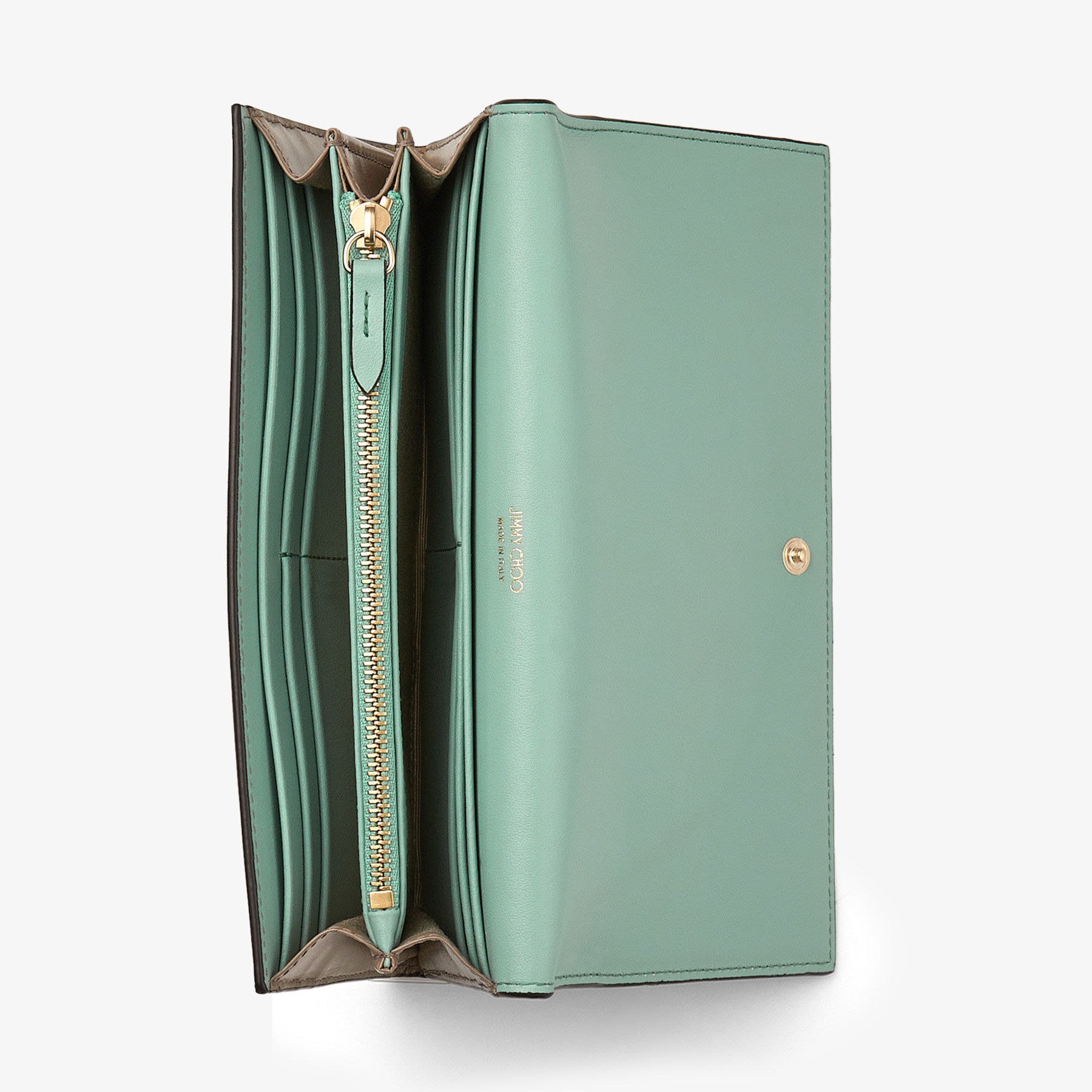 MARTINA Taupe Leather Wallet Summer Collection JIMMY CHOO