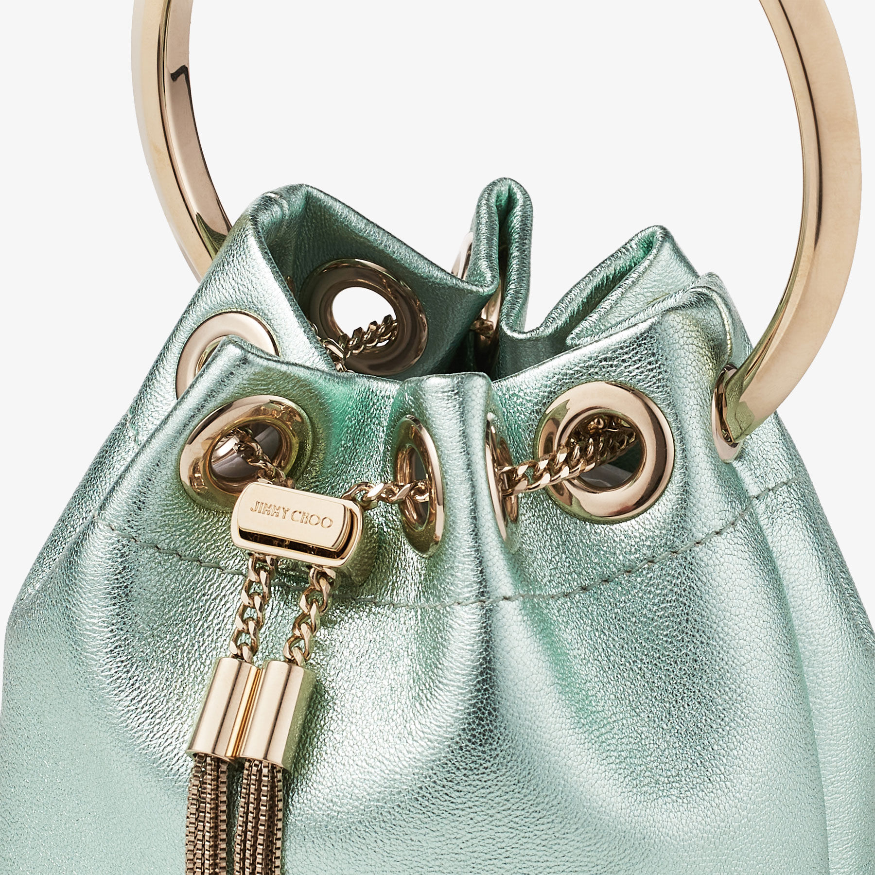 Green leather deals bucket bag