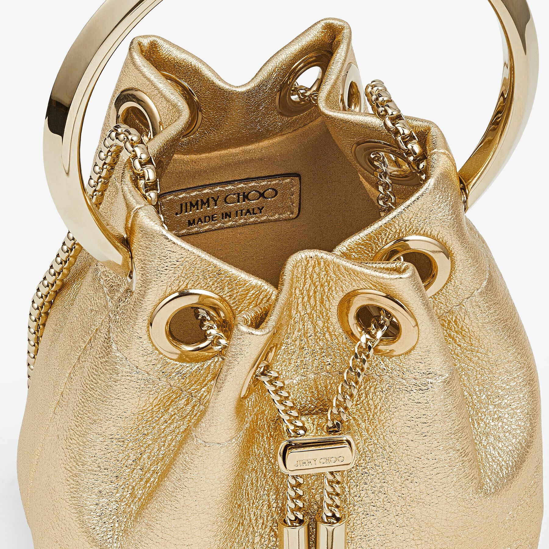 Gold Metallic Nappa Mini Bag | MICRO BON BON | Summer 2022 