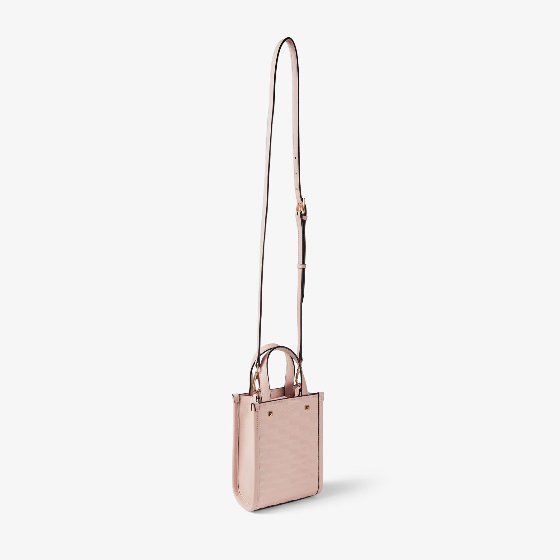 Mini N/S Tote | 馬卡龍色立體 Diamond 壓紋皮迷你托特包 | JIMMY CHOO