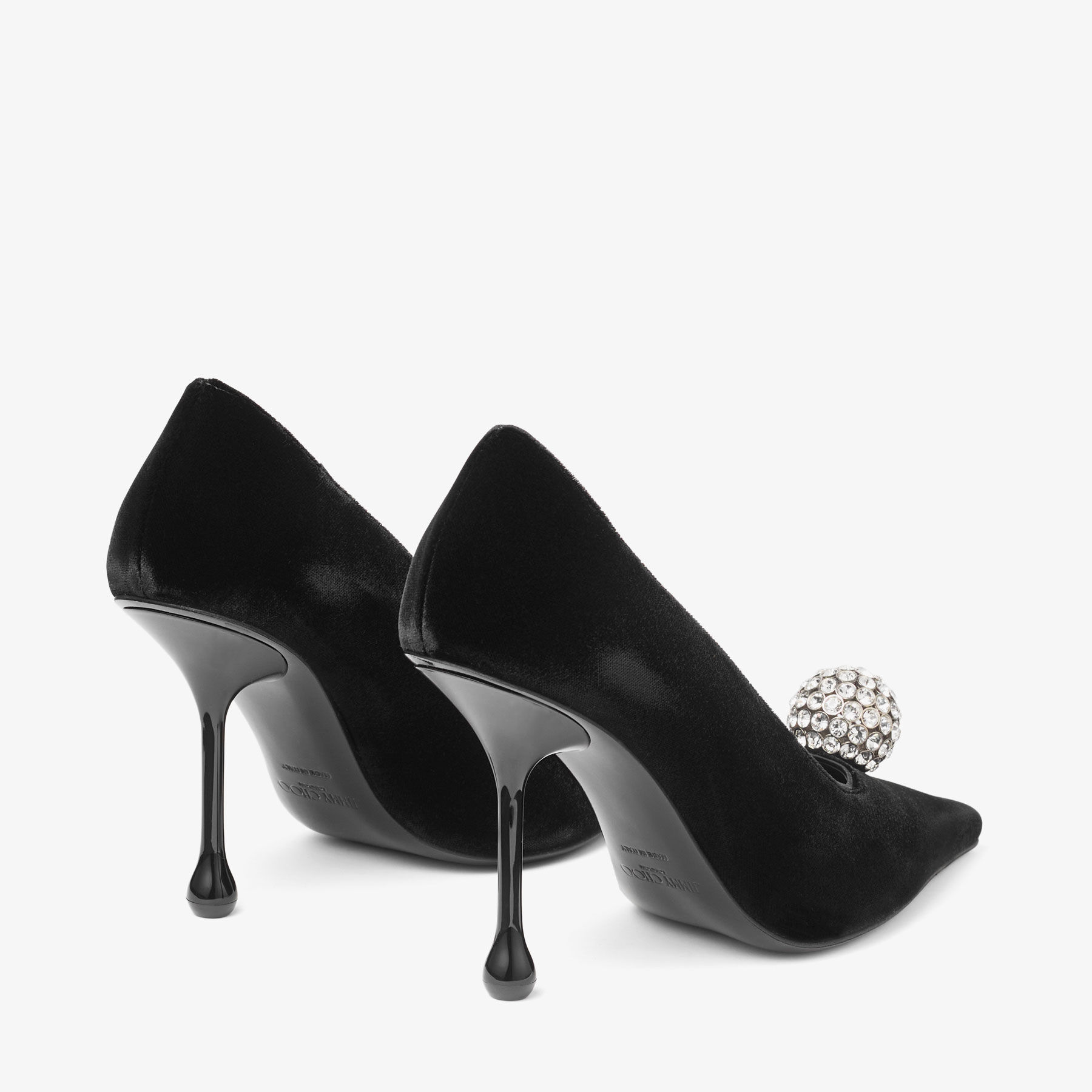 Black velvet pumps womens store