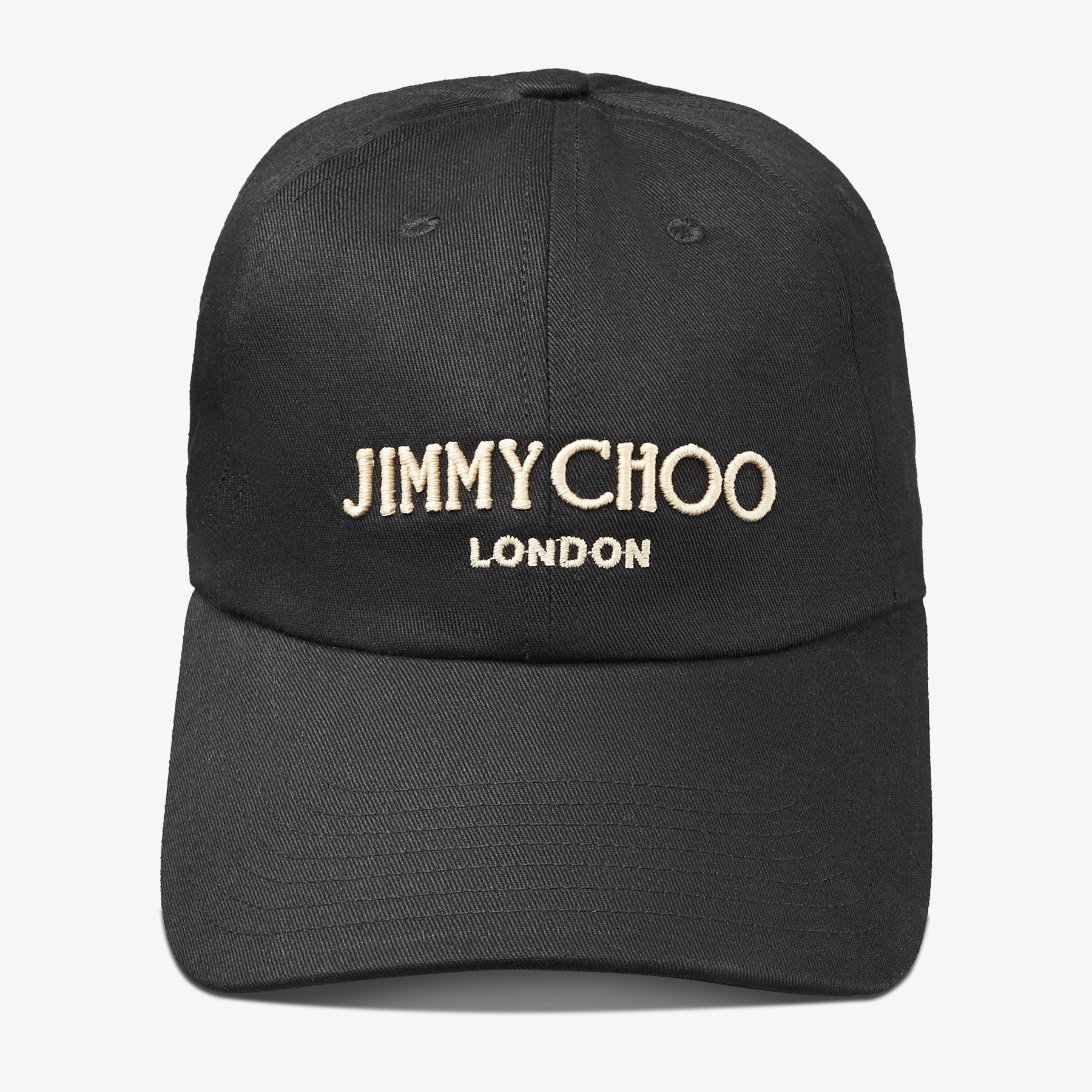 Pacifico|Black/Ecru Cotton Baseball Cap| JIMMY CHOO