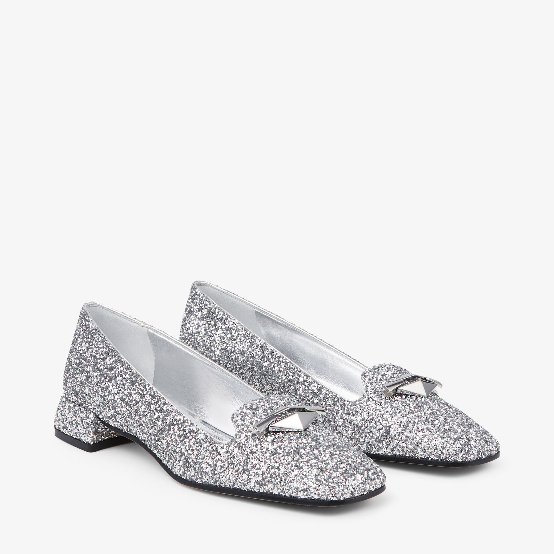 Jimmy choo glitter flats discount