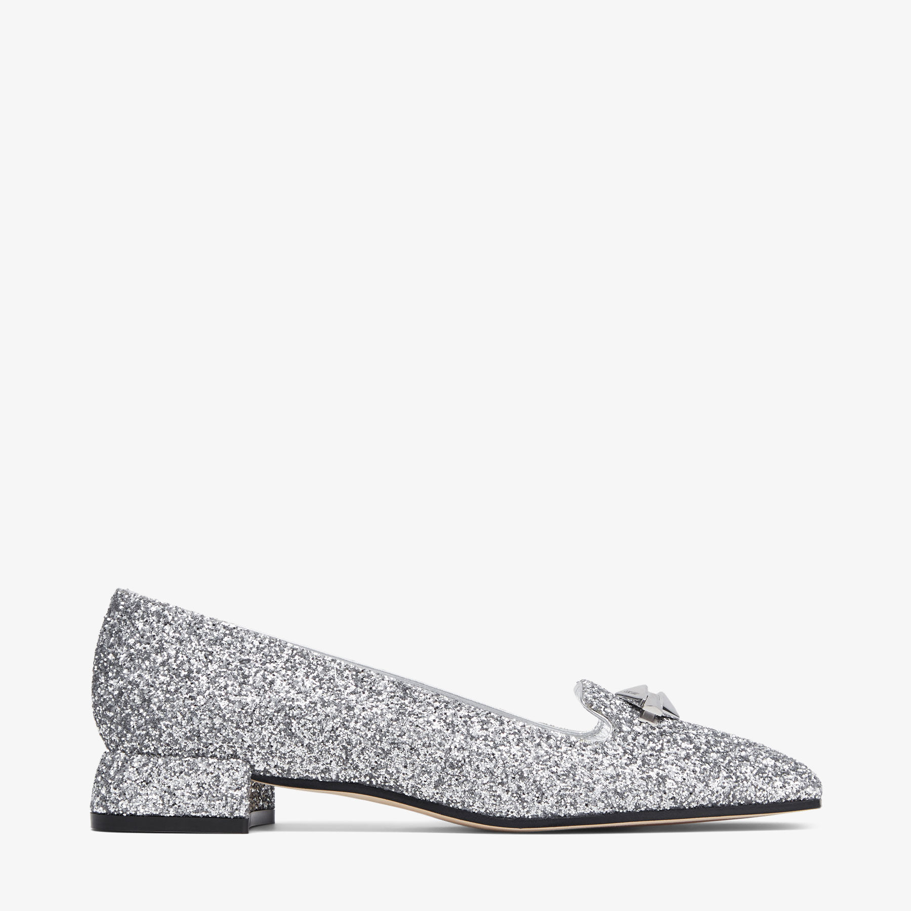Silver glitter slippers best sale