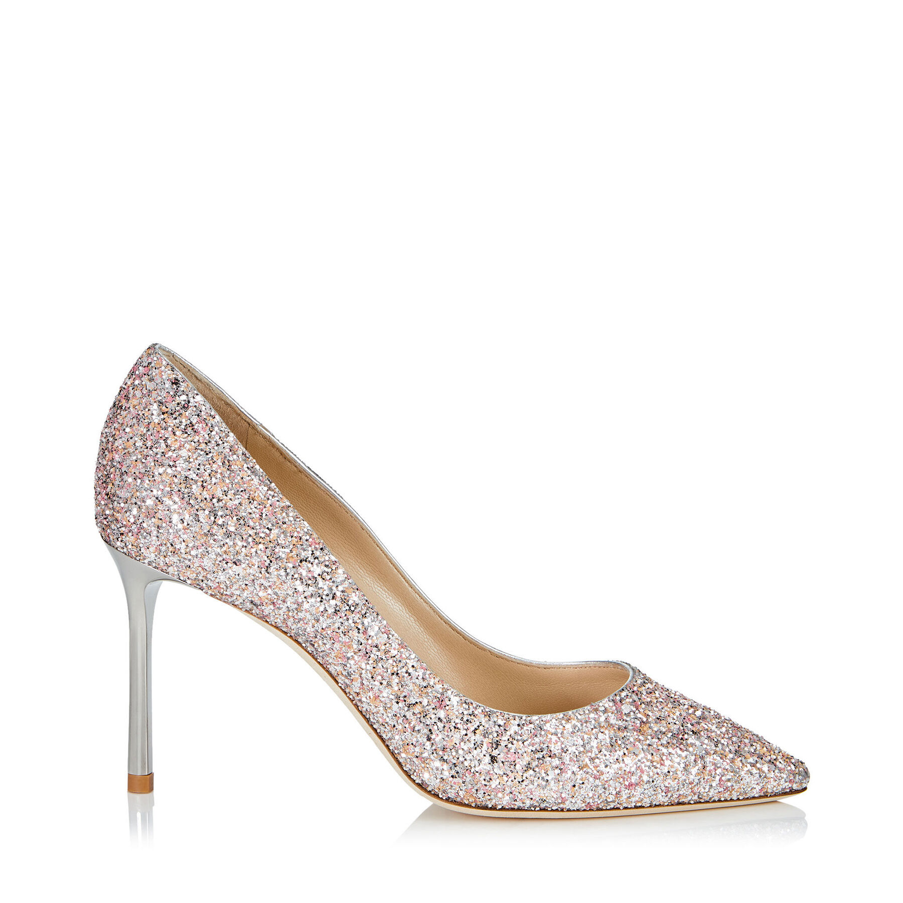 Viola Mix Speckled Glitter Pointed-Toe Pumps | ROMY 85 | Autumn Winter 2018  | JIMMY CHOO AU