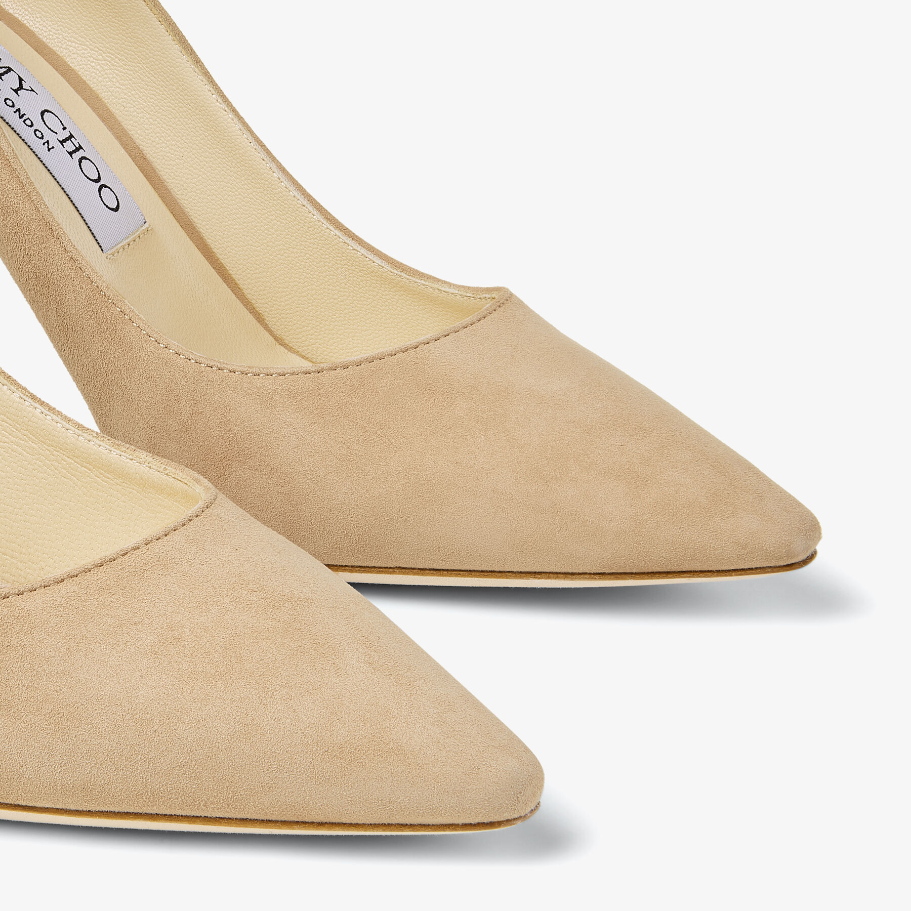 Ballet Pink Suede Pointy Toe Pumps Romy 85 CR18 JIMMY CHOO