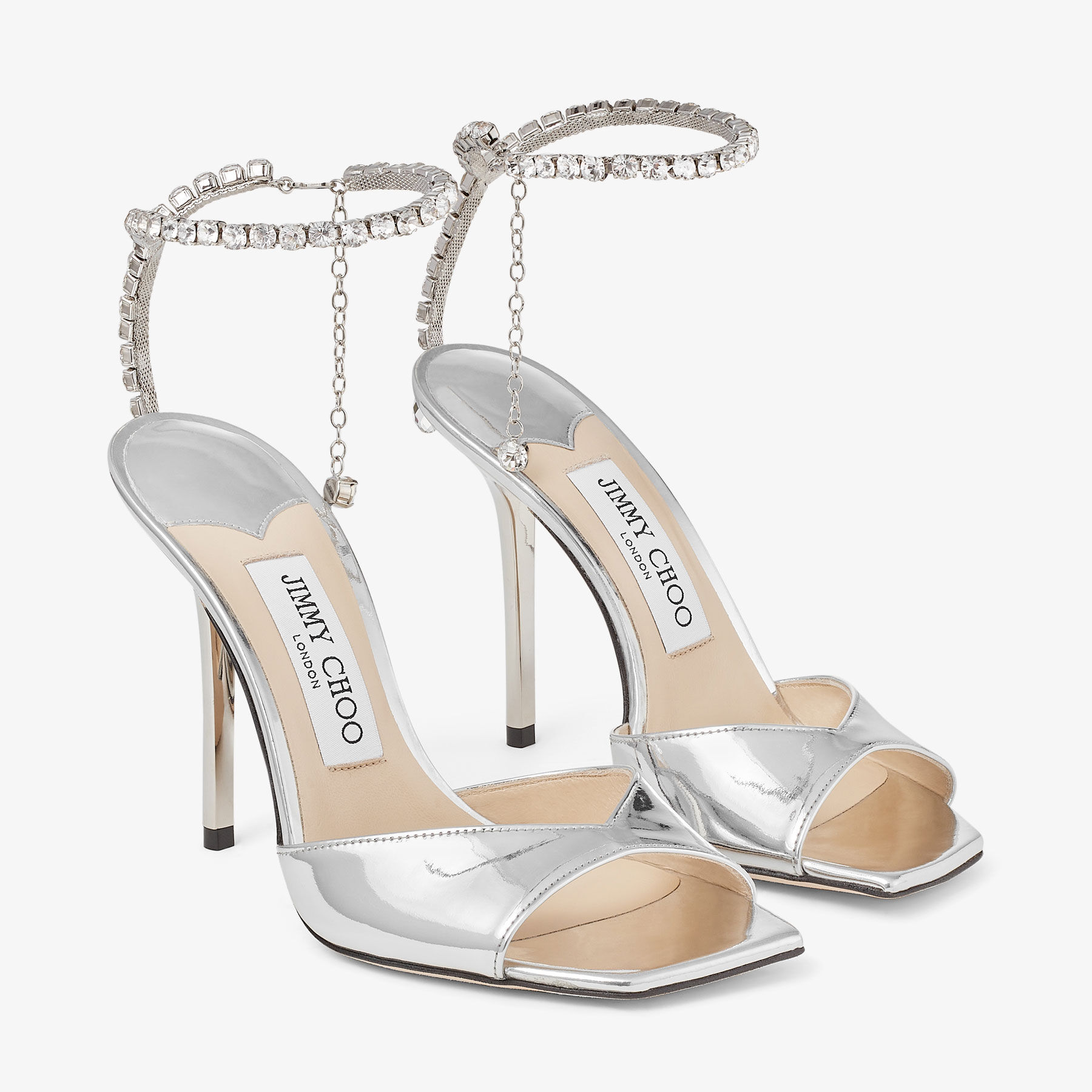 Jimmy Choo Silver Patent Leather Hesper Ankle Strap Sandals Size 36 Jimmy  Choo | TLC