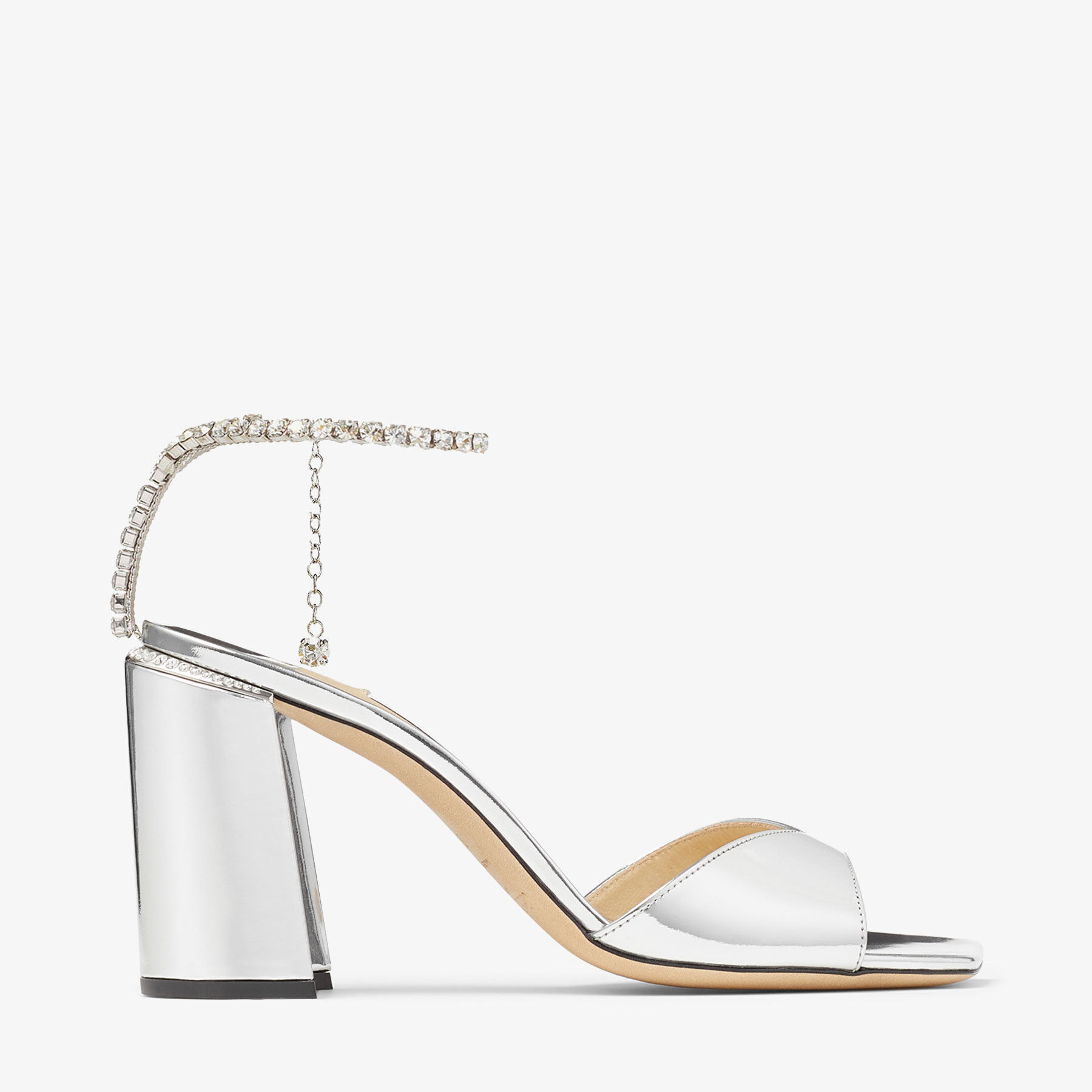 Saeda Sandal BH 85 Silver Metallic Sandals JIMMY CHOO