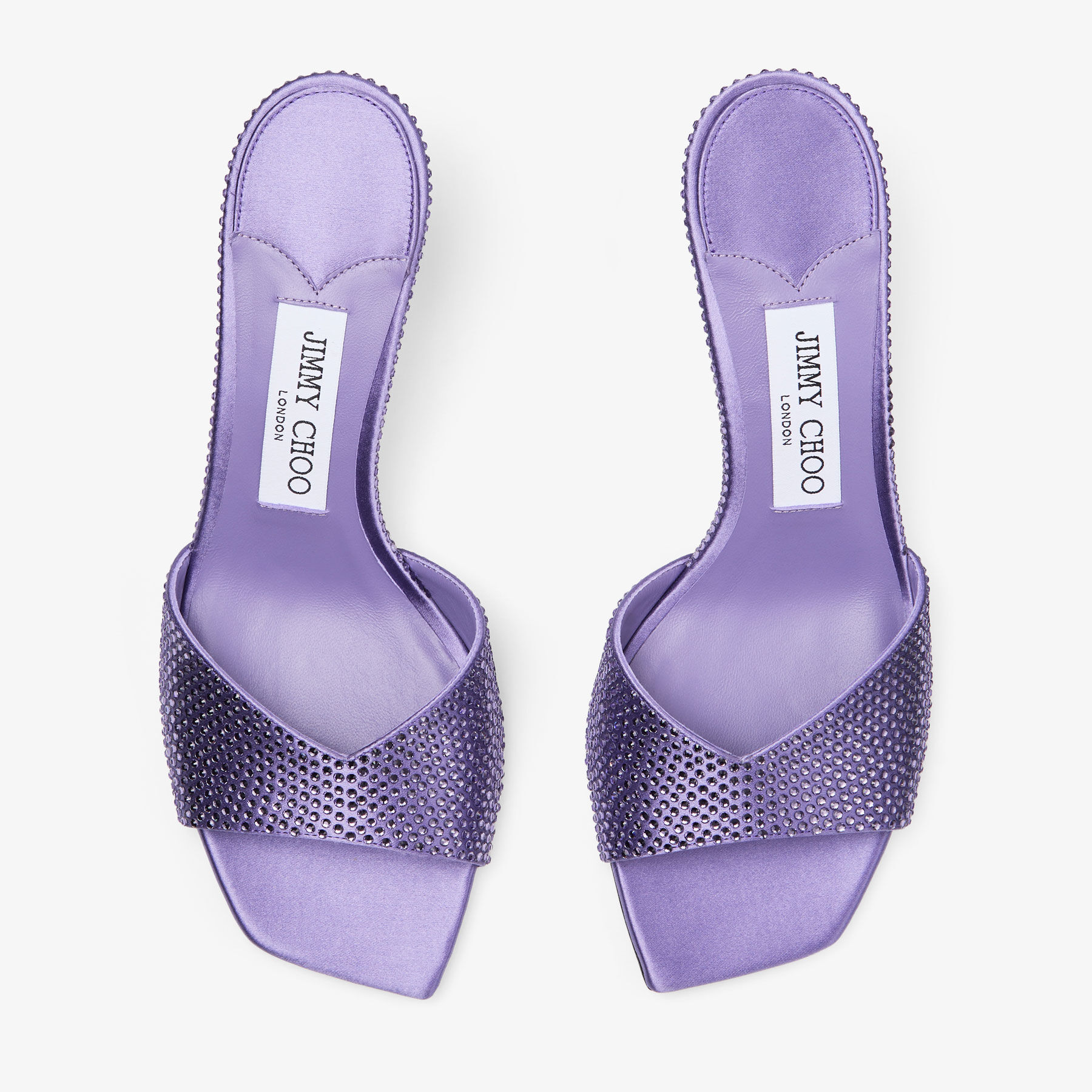 Skye 70|Tanzanite Satin Crystal Sandals| JIMMY CHOO AU