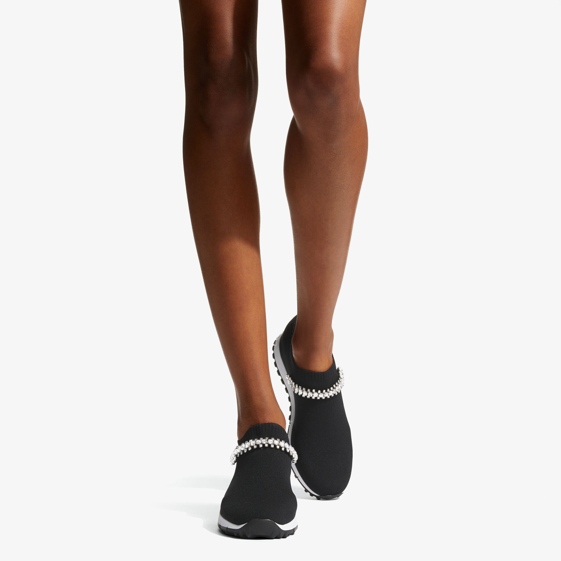 Black Knit Trainers with Crystal Detailing VERONA Cruise 19