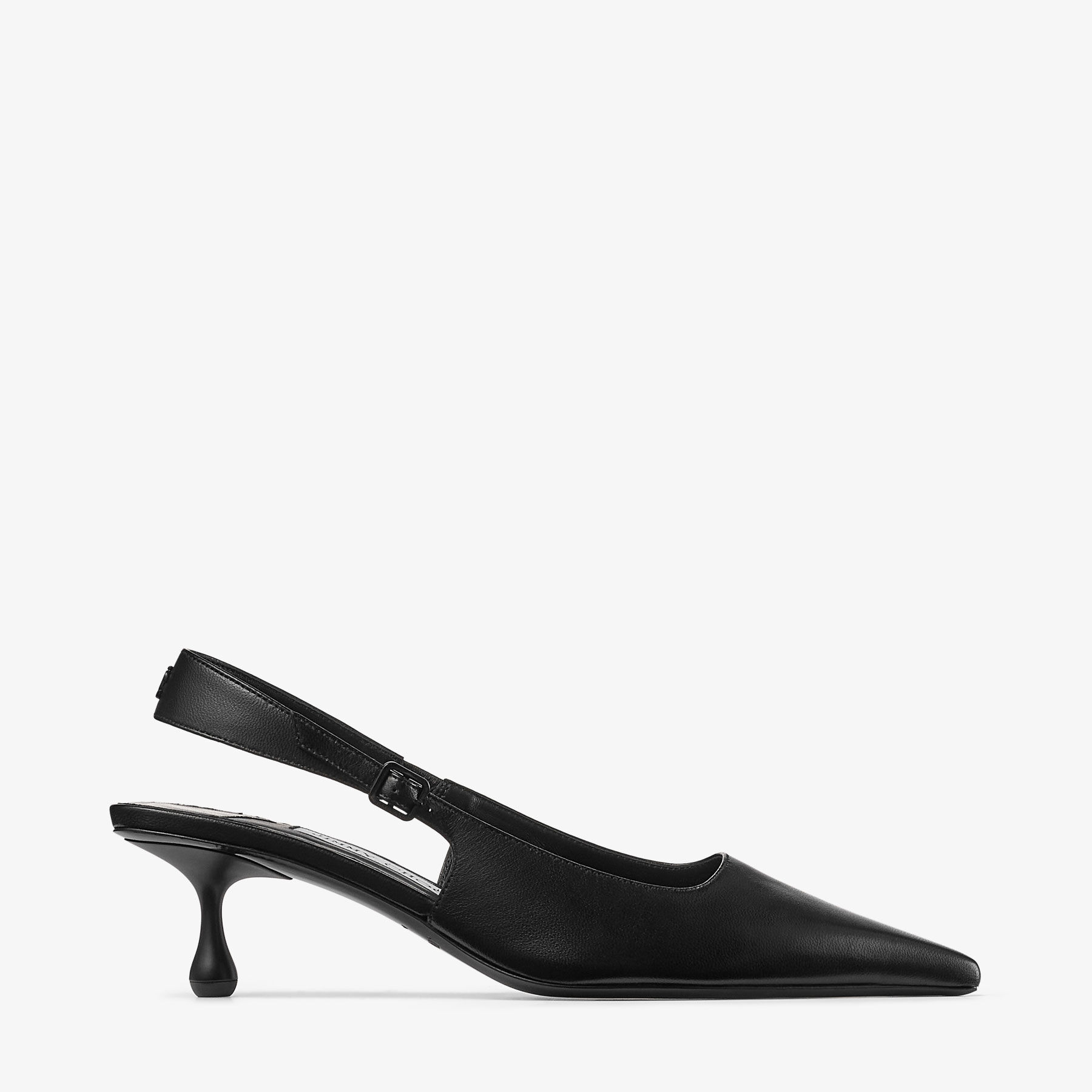 Amel 50 | Black Nappa Leather Sling Back Pumps | New Collection | JIMMY ...