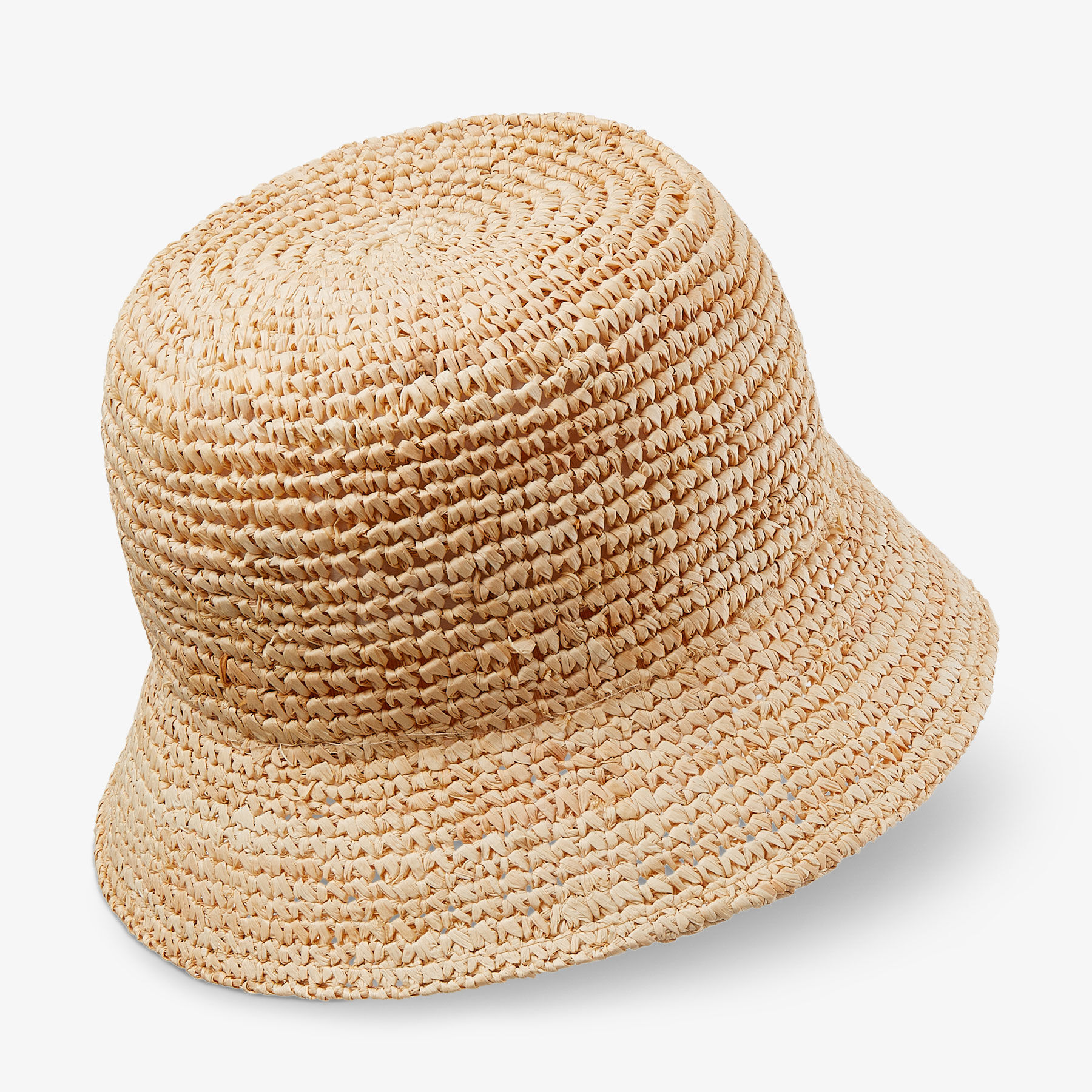 Atena | Natural Raffia Embroidered Bucket Hat | JIMMY CHOO