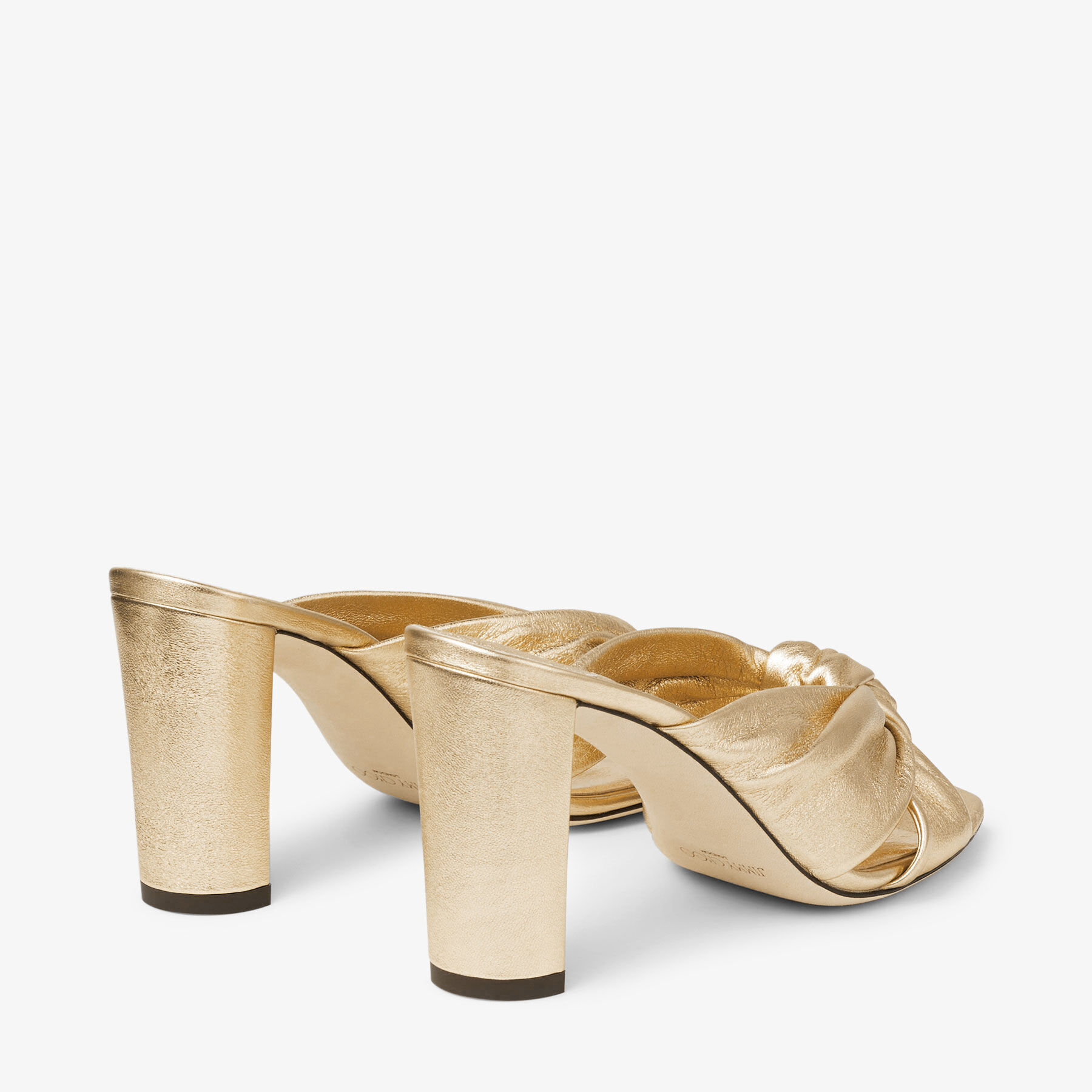 AVENUE 85 | Gold Metallic Nappa Leather Mules | Summer Collection 
