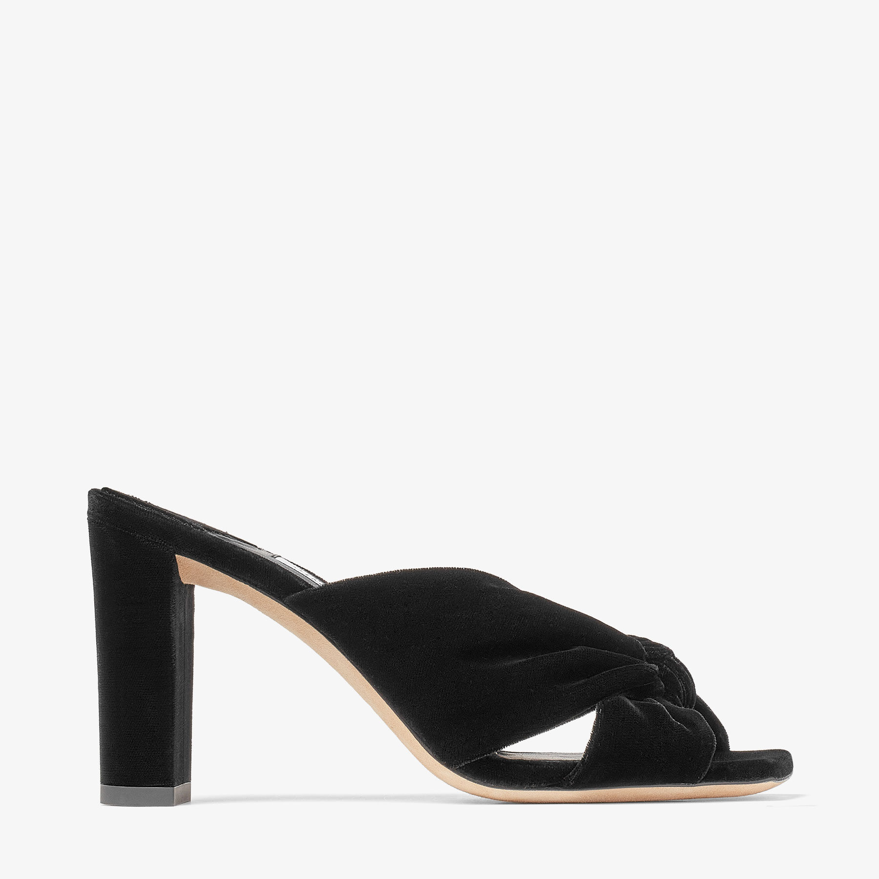 Crushed velvet mules sale