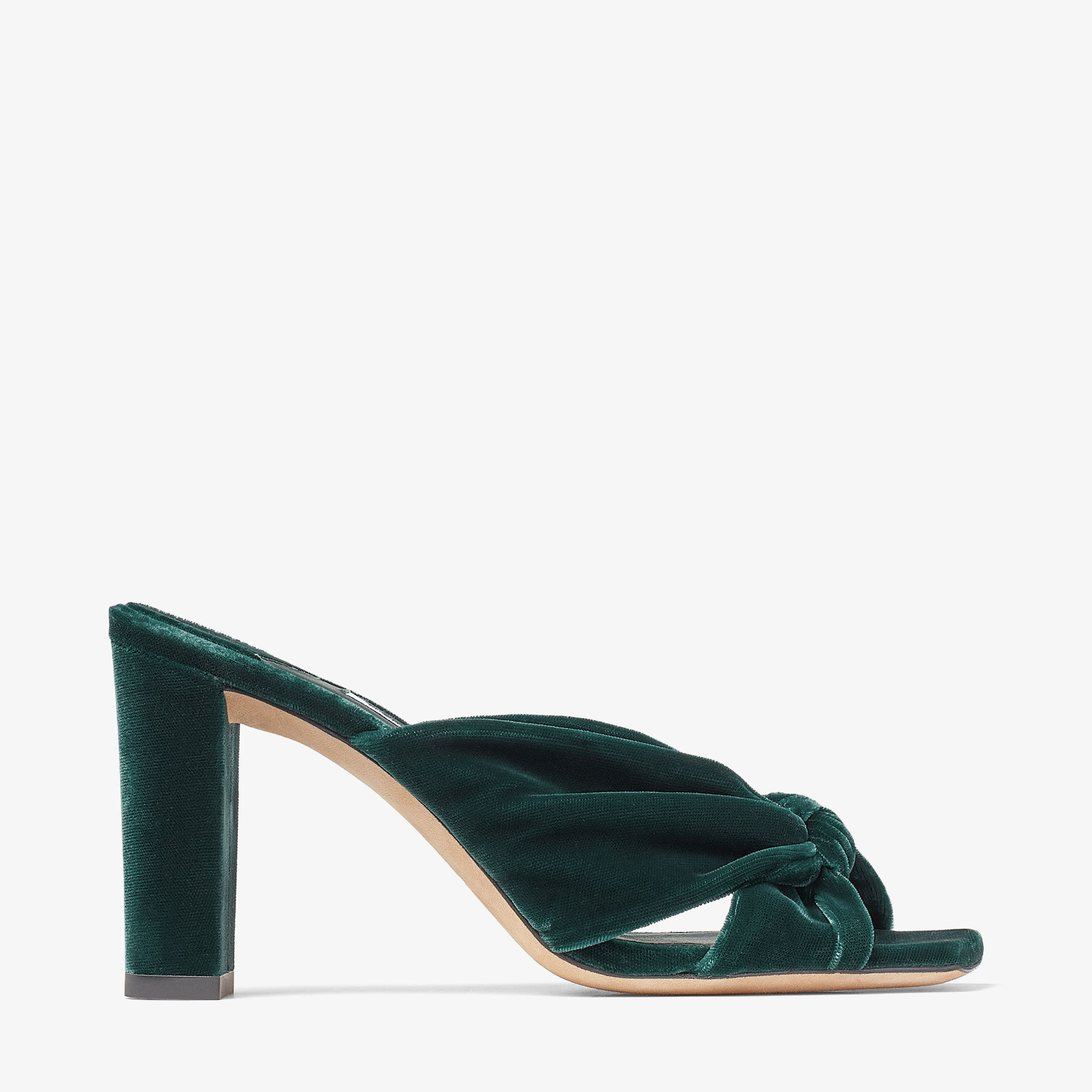 Green velvet mules sales