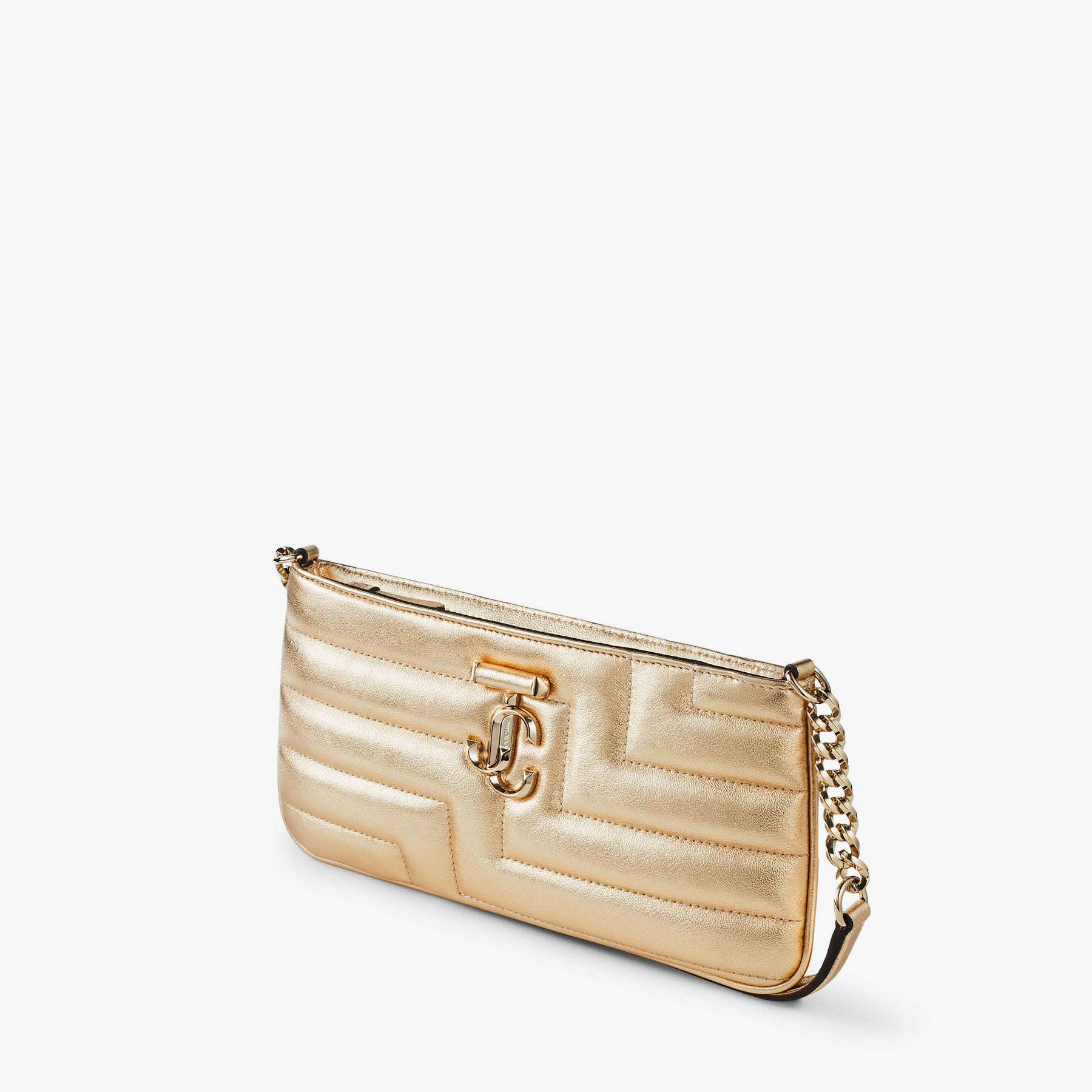 AVENUE SLIM SHOULDER | Gold Avenue Metallic Nappa Shoulder Bag | New ...