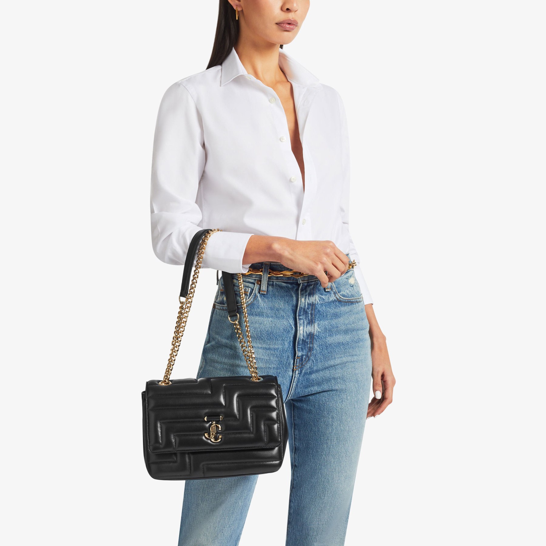 Avenue Soft Shoulder | Black Avenue Nappa Leather Soft Shoulder Bag ...
