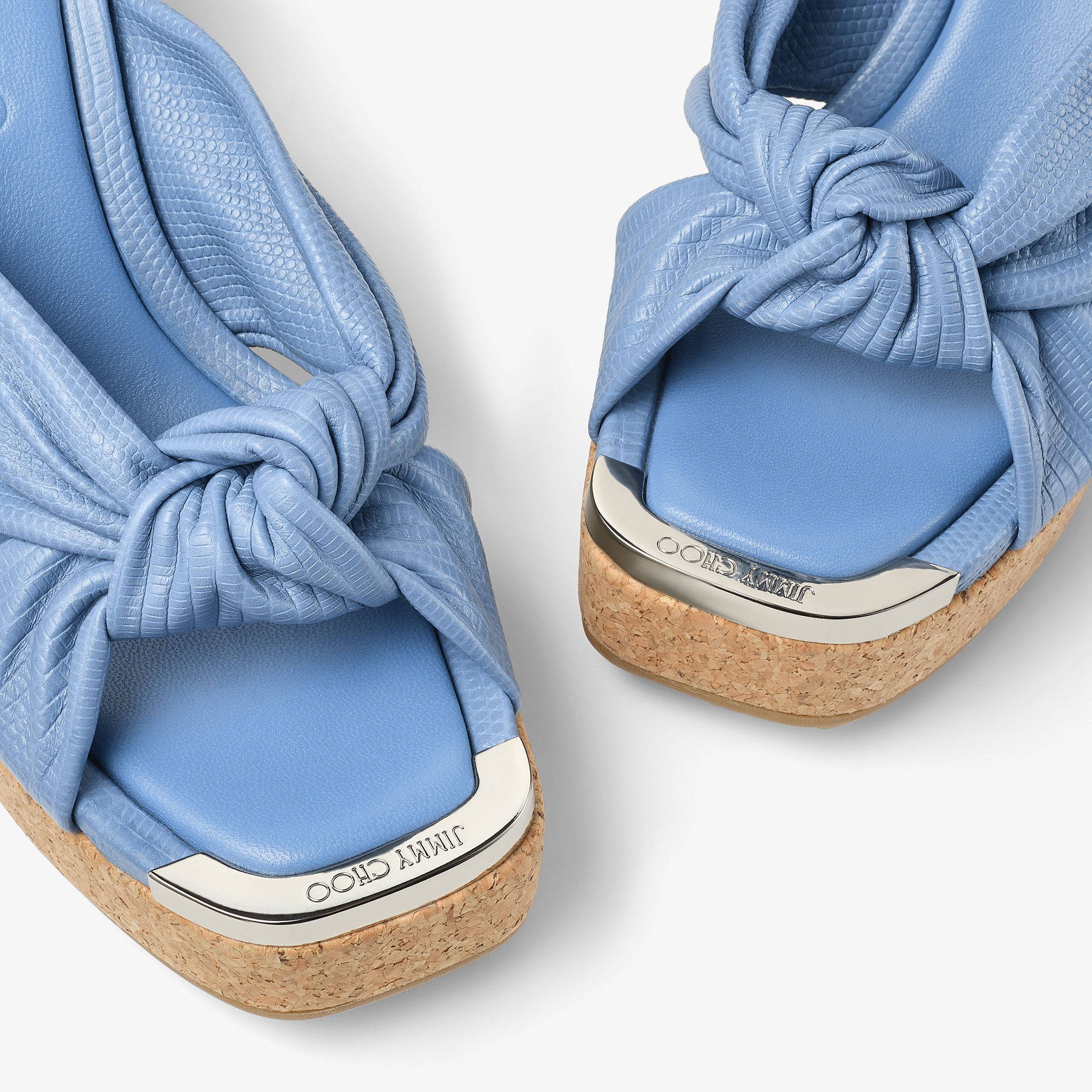Avenue Wedge 110 Denim Lizard Print Wedge JIMMY CHOO