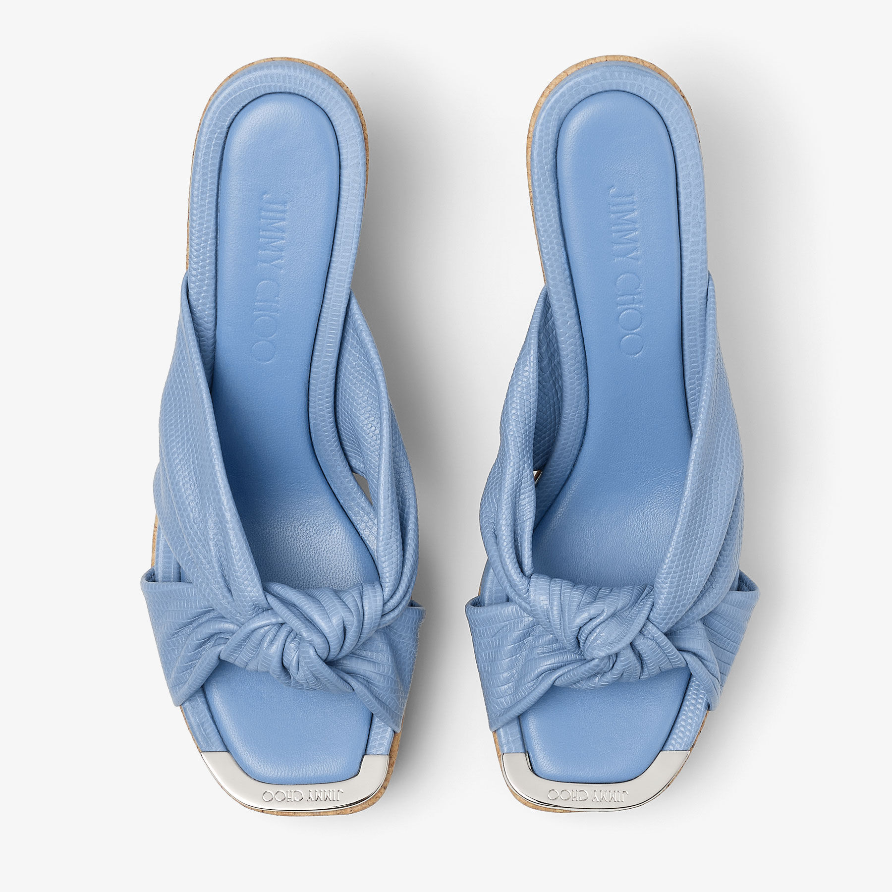 Avenue Wedge 110 Denim Lizard Print Wedge JIMMY CHOO
