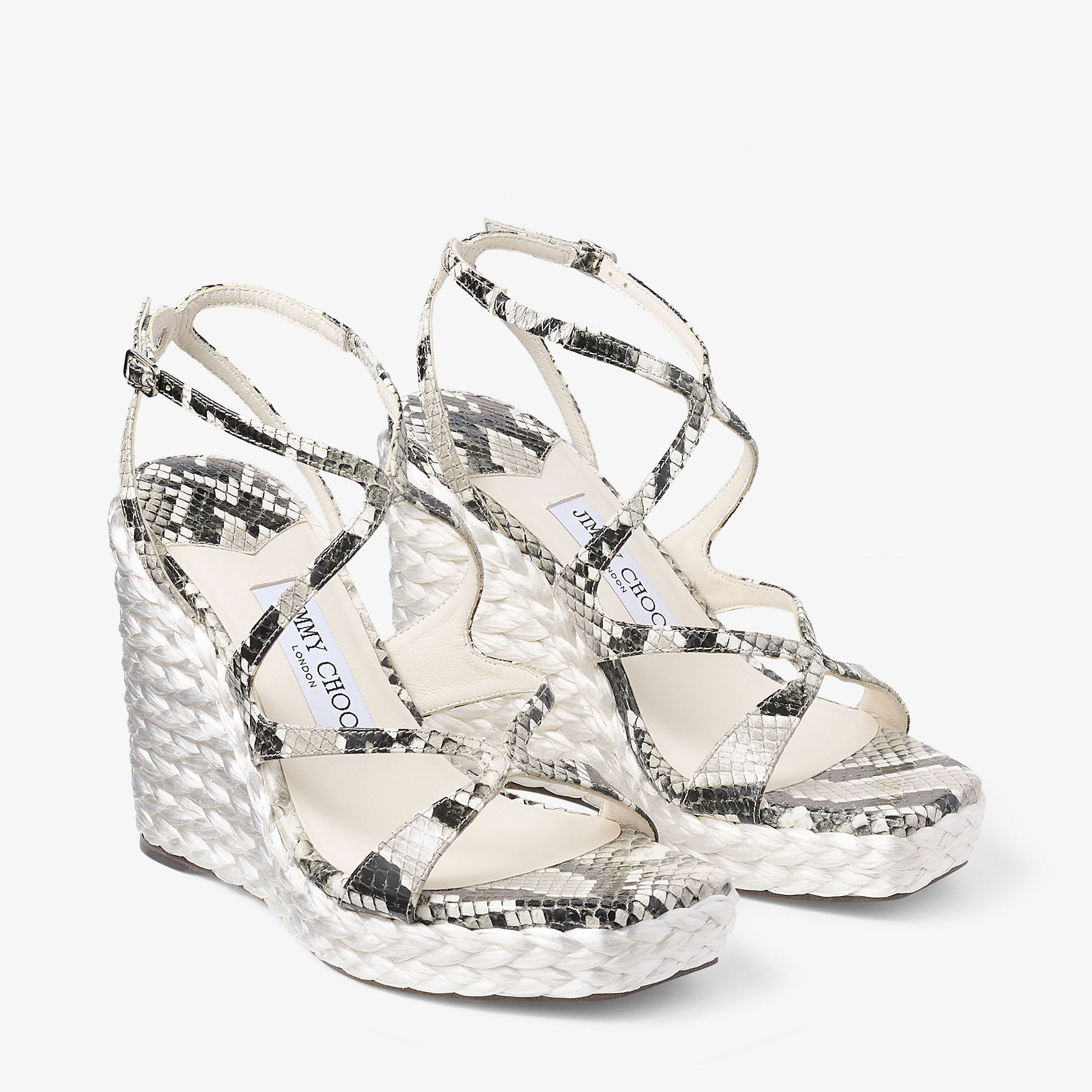 Ayla 110 Roccia Snake Print Wedge JIMMY CHOO CA