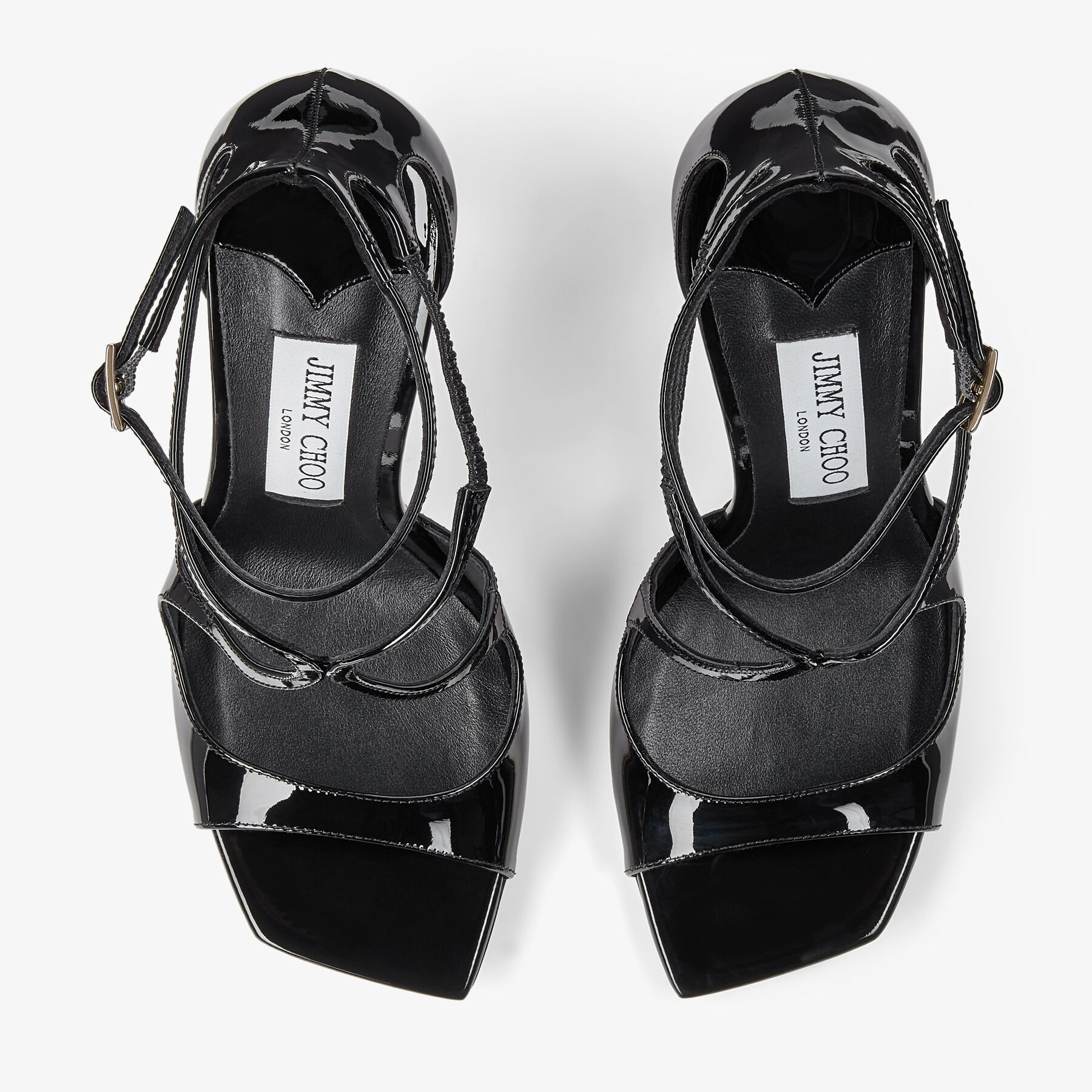 Black Patent Leather Sandals | AZIA 110 | Winter 2021 Collection 