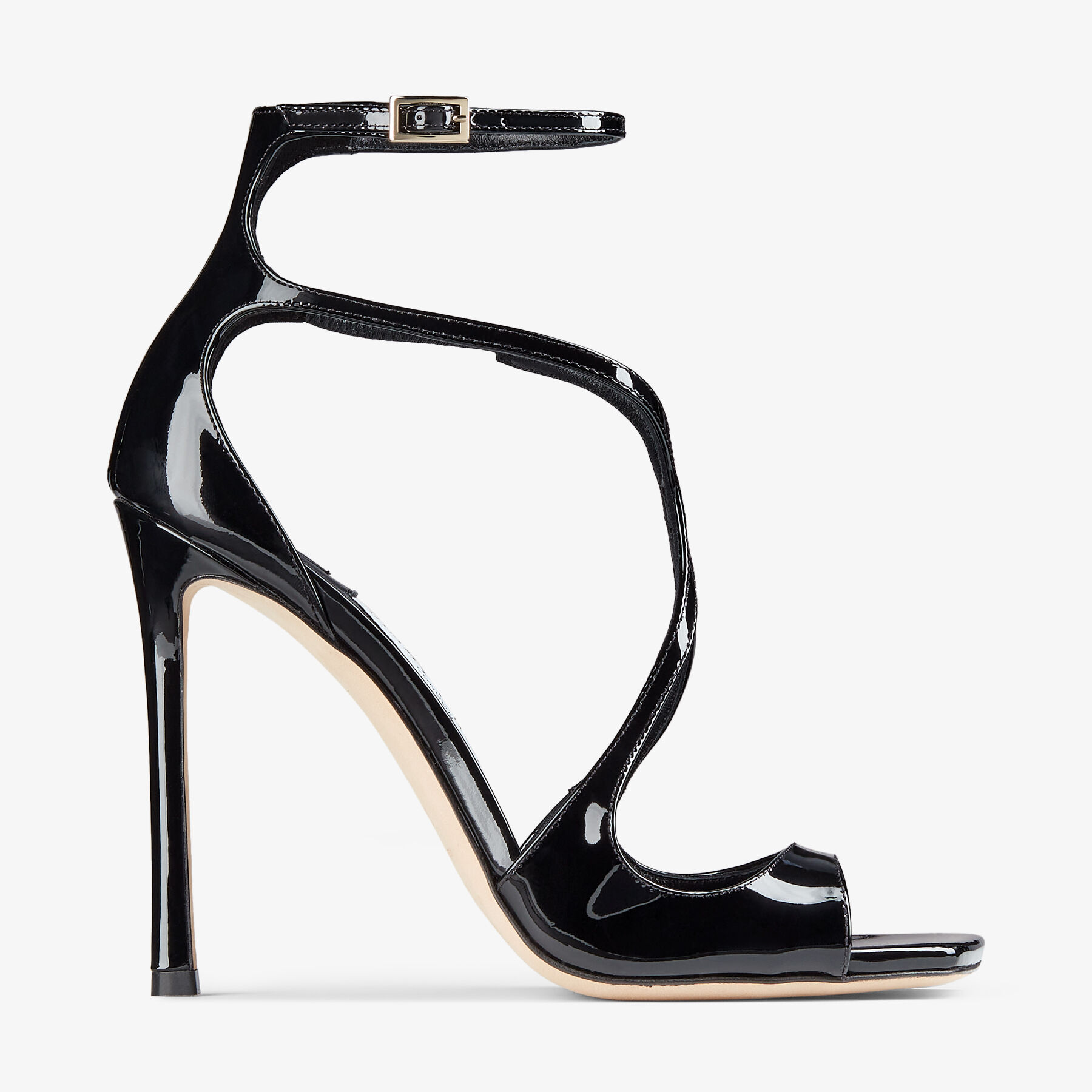 Black Patent Leather Sandals | AZIA 110 | Winter 2021 Collection ...