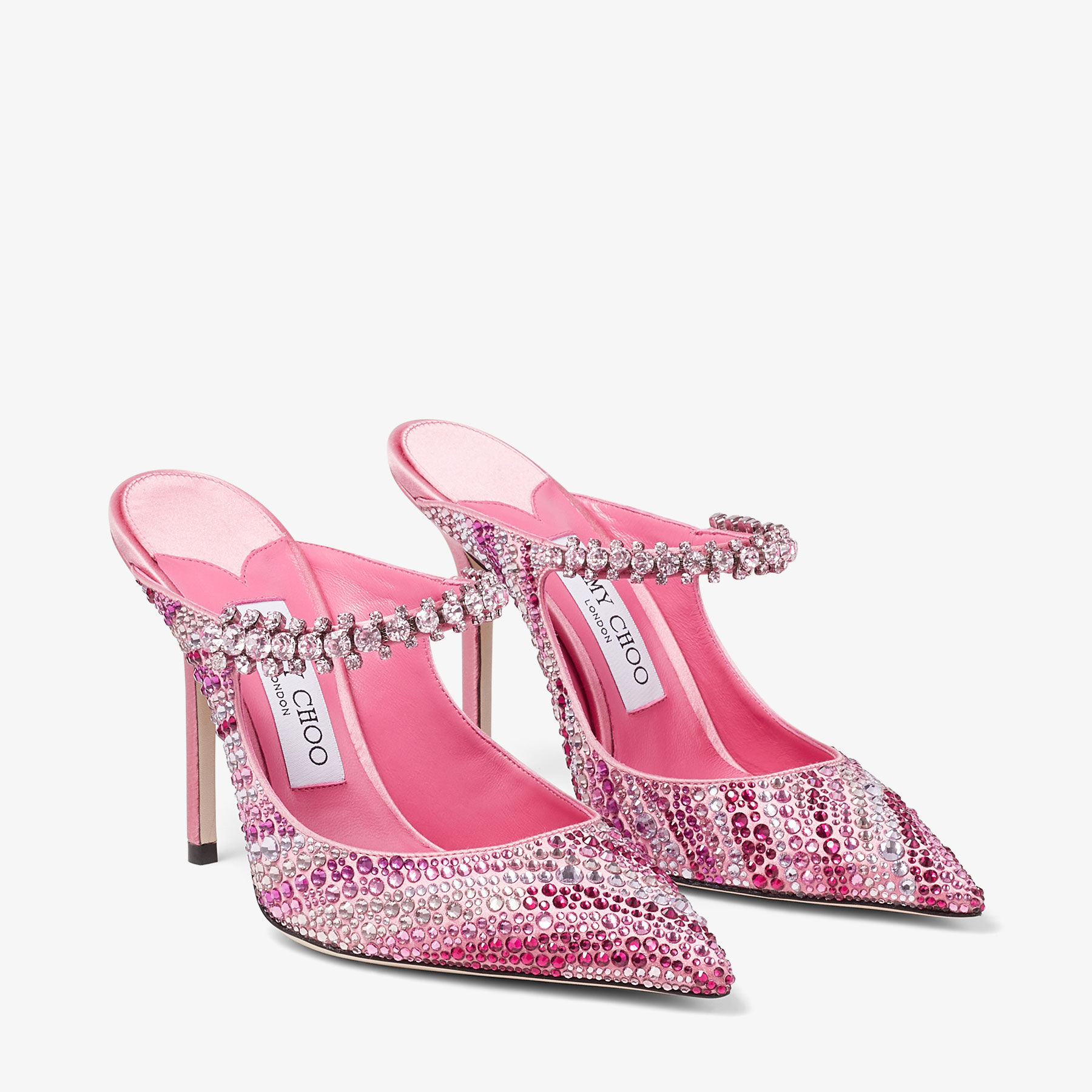 Bing 100 | Candy Pink Mix Satin Pumps | JIMMY CHOO US