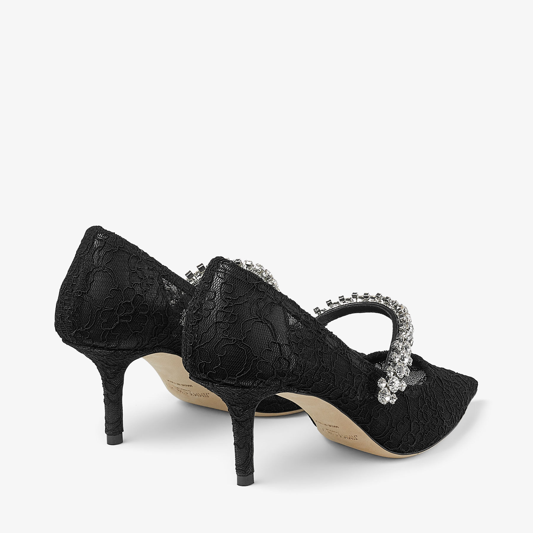 Bing Pump 65 | Black Lace Pumps with crystals | JIMMY CHOO