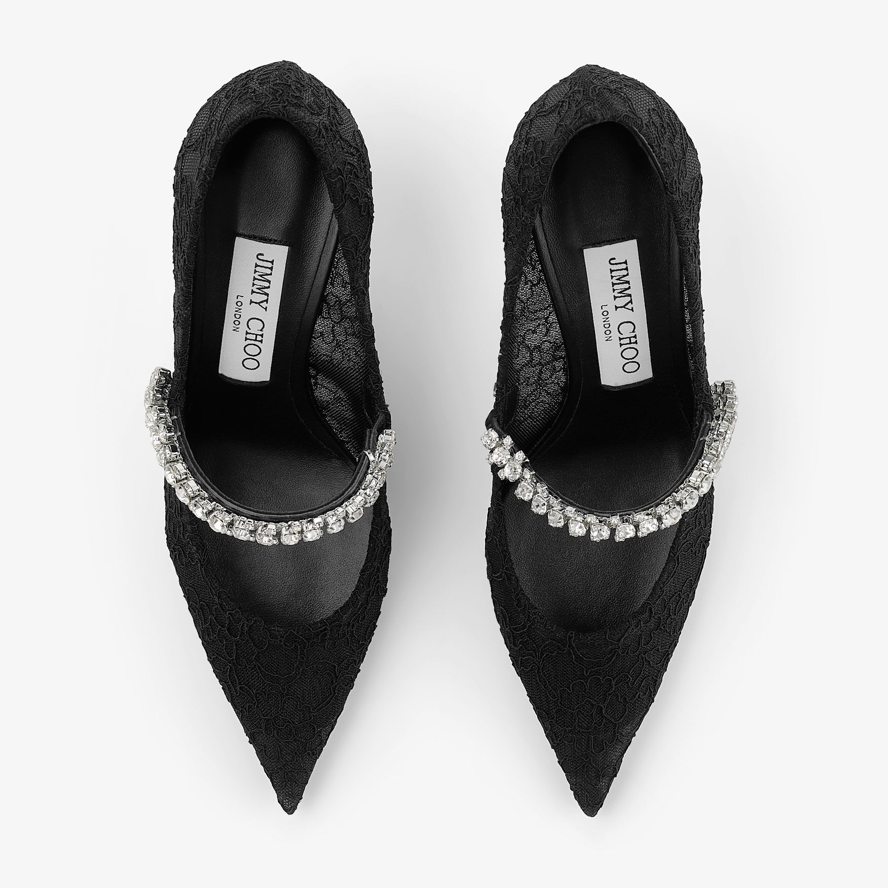 Bing Pump 65 | Black Lace Pumps with crystals | JIMMY CHOO