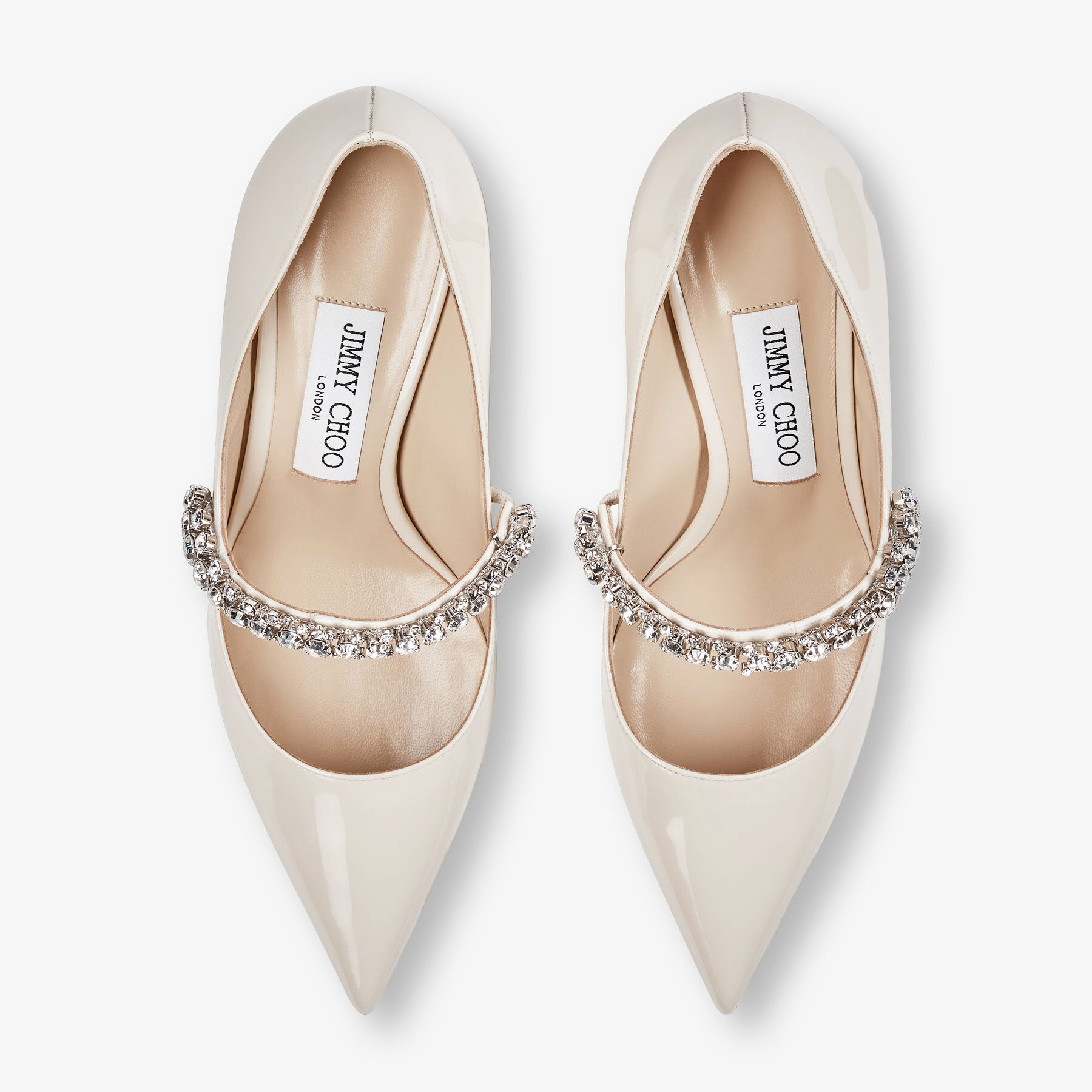 Bing Pump 65 | Linen Patent Leather Pumps with Crystals | JIMMY CHOO