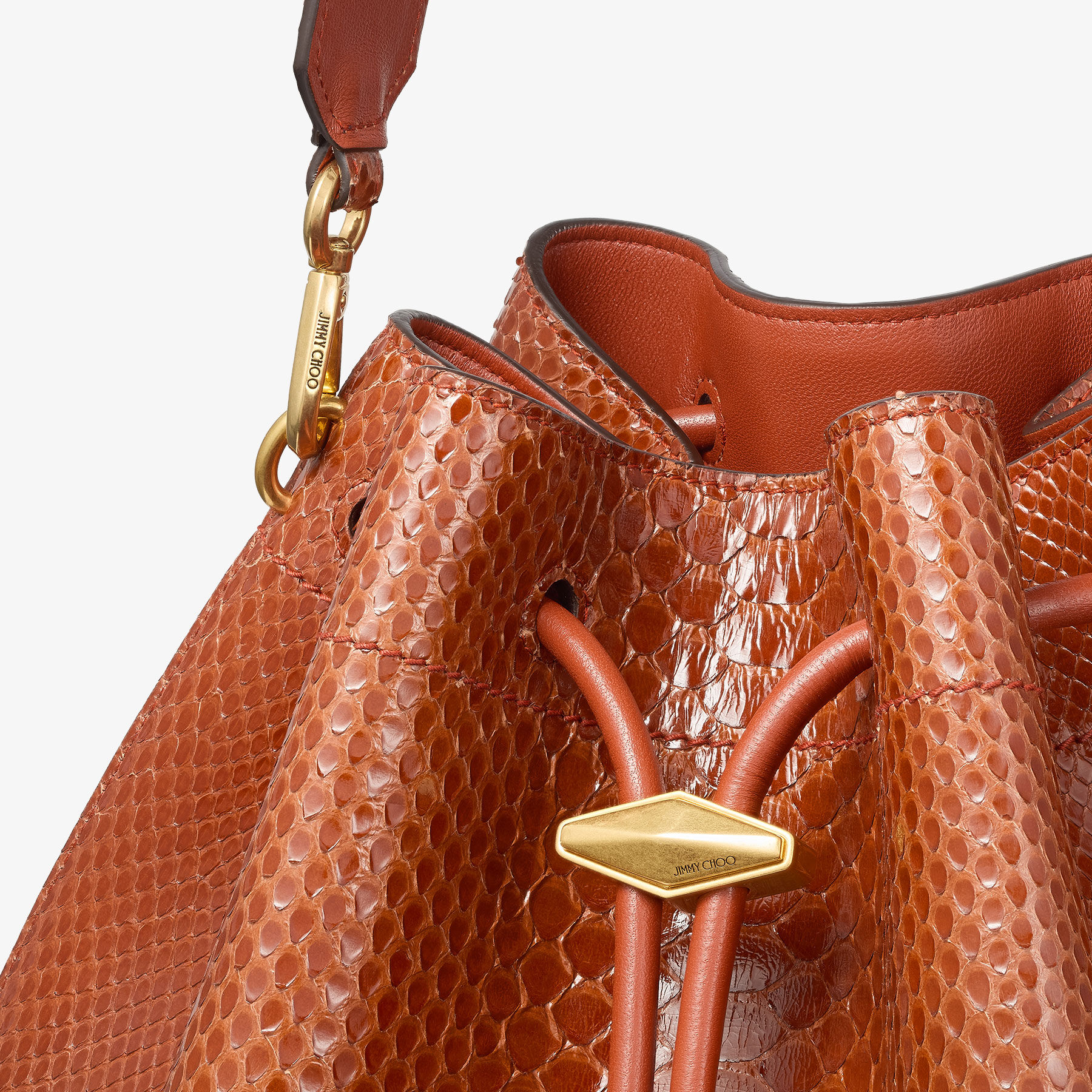 Bon Bon Bucket LG Copper Python Bag JIMMY CHOO US
