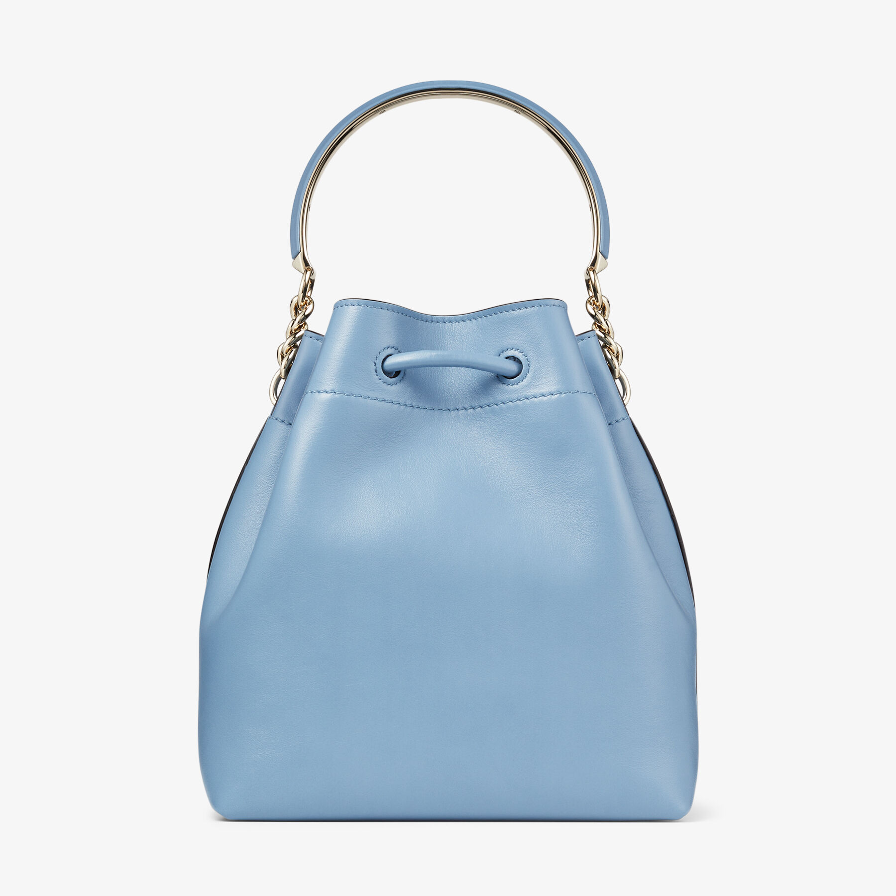 Bon Bon Bucket Smoky Blue Soft Shiny Smooth Calf Leather Bucket