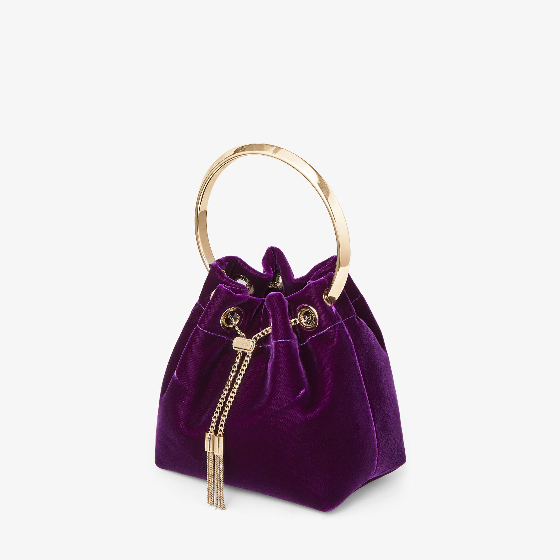 BON BON | Cassis Velvet Handbag with Metal Handle | Autumn Collection ...