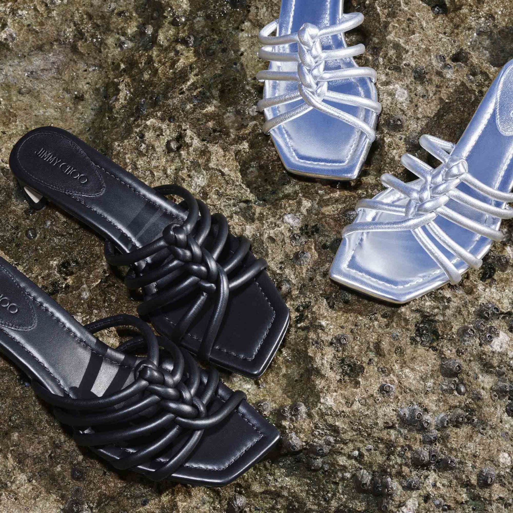 Jimmy choo studded hotsell sandals