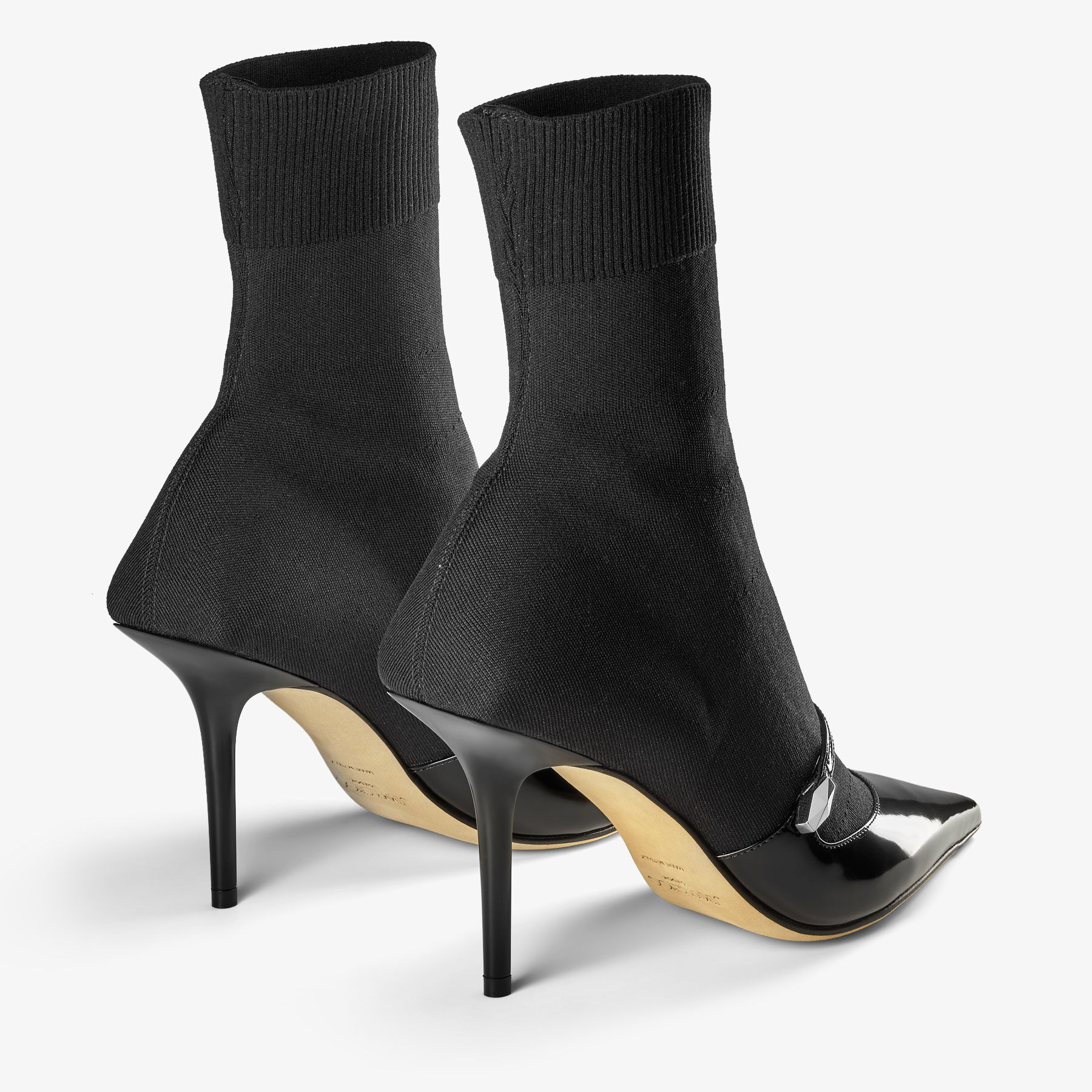 Black open ankle boots shop