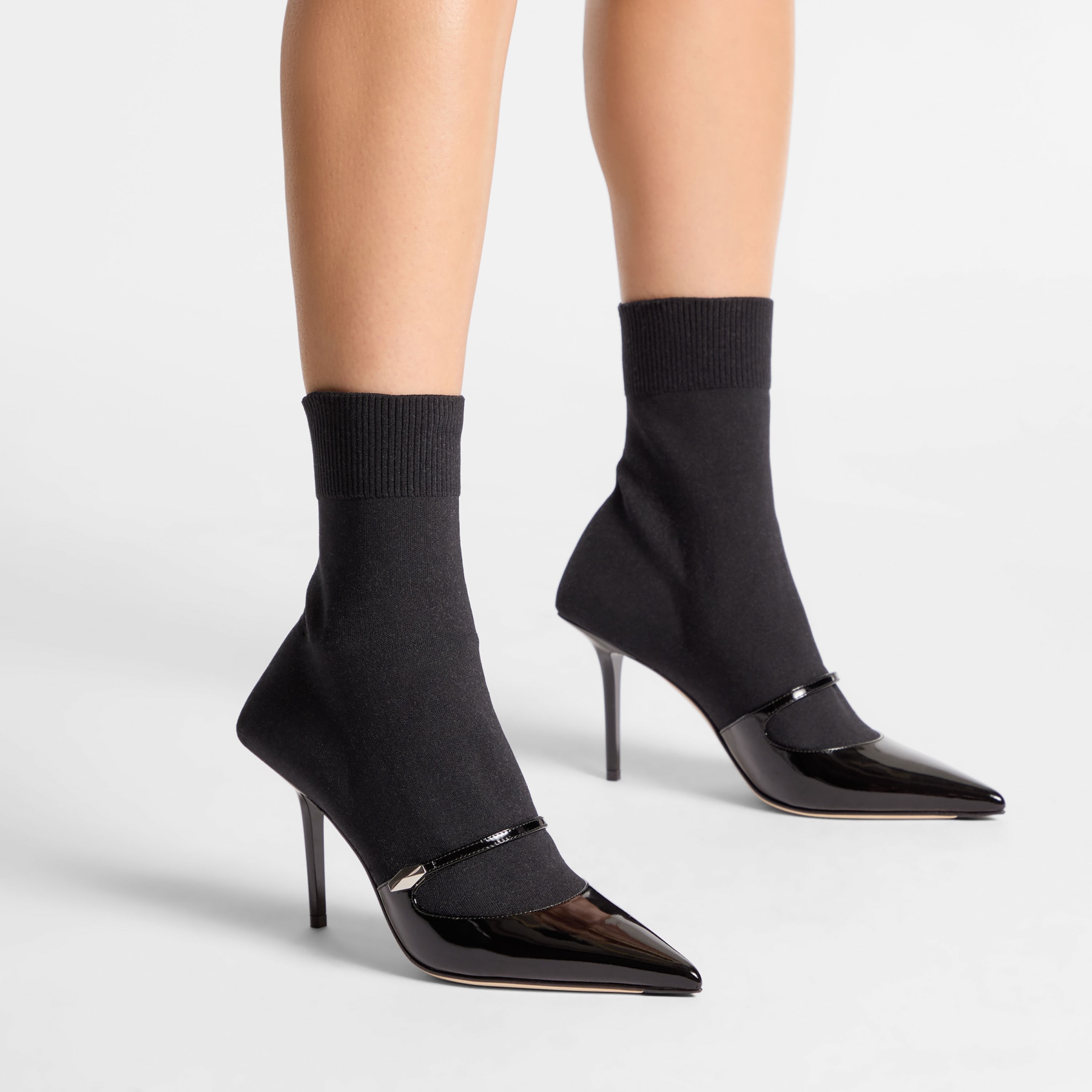 Black knit boots online