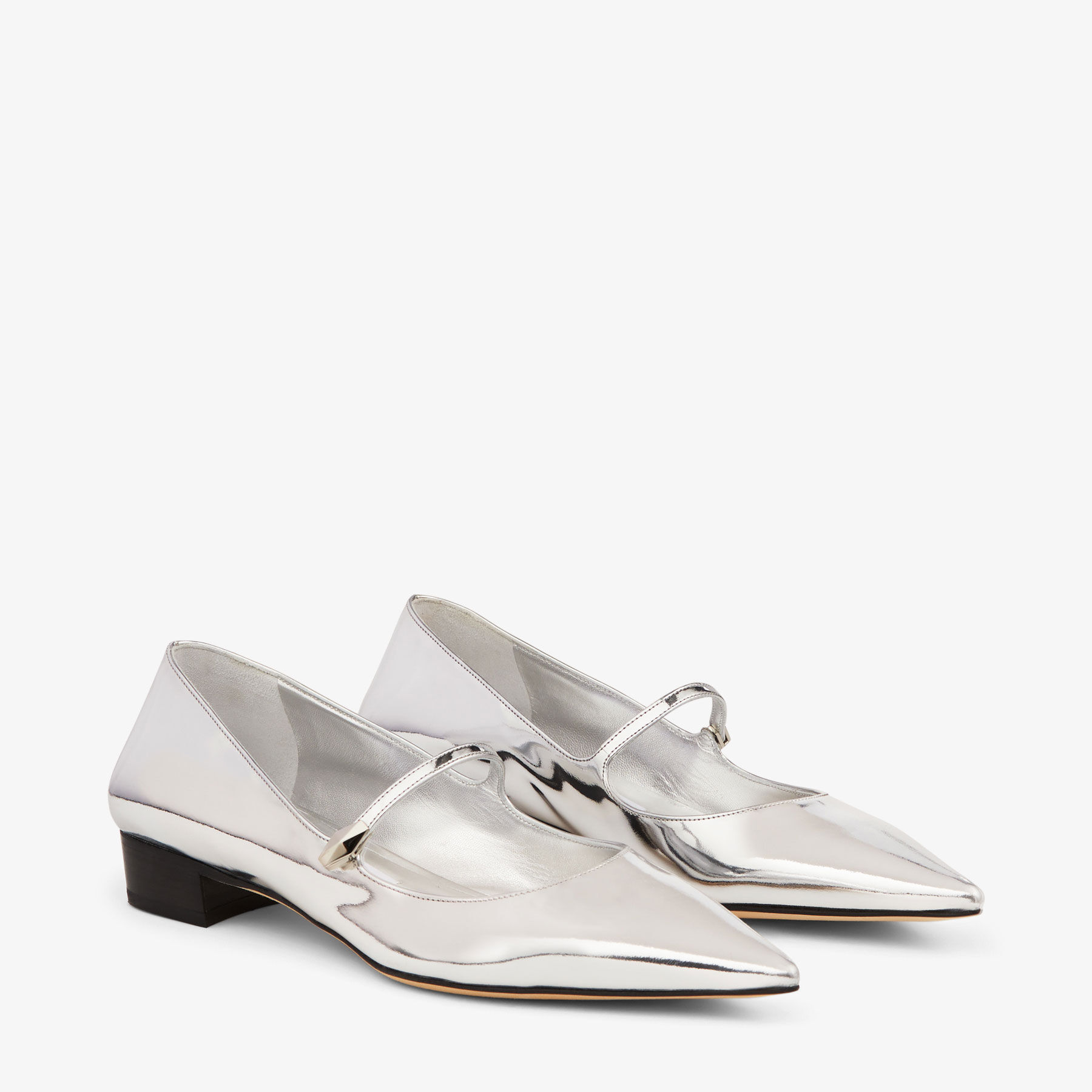 Jimmy choo silver flats deals