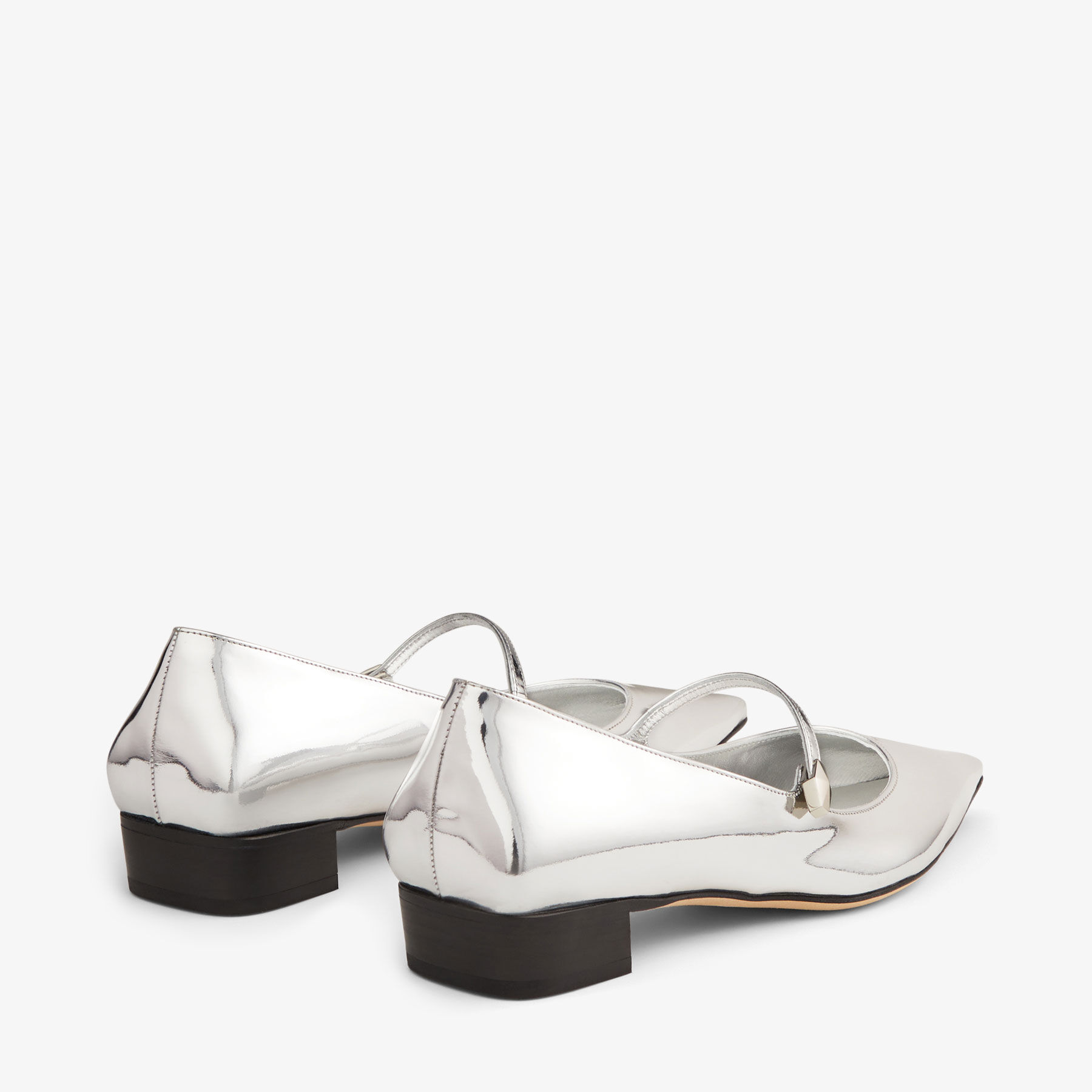 Jimmy choo silver flats cheap