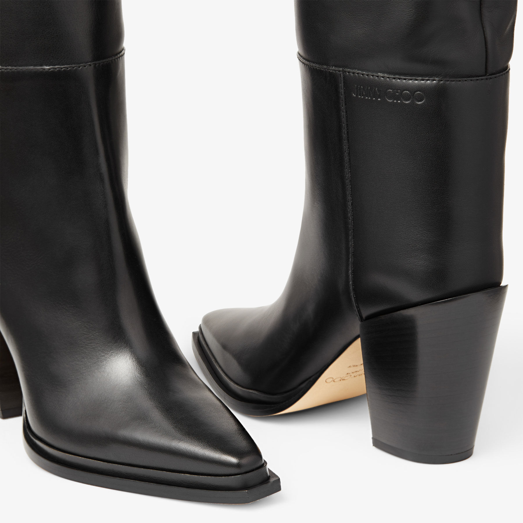 CECE 80 Black Soft Calf Leather Boots Autumn Collection JIMMY CHOO CA
