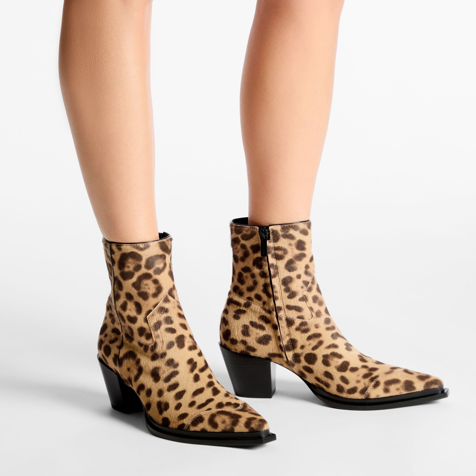 Cece AB 60 Natural Leopard Print Pony Ankle Boots JIMMY CHOO