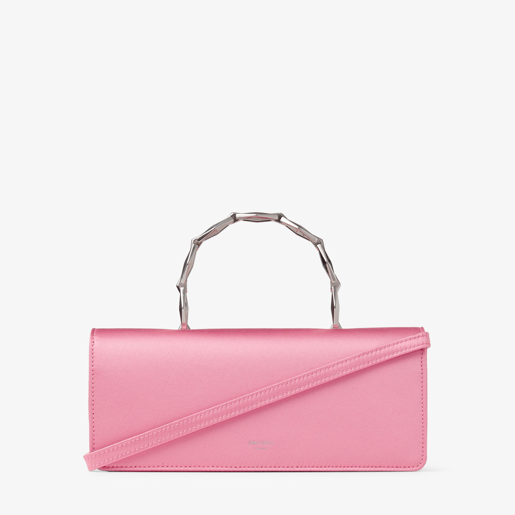 Callie Mini | Candy Pink Metallic Nappa Leather Mini Clutch Bag | JIMMY CHOO