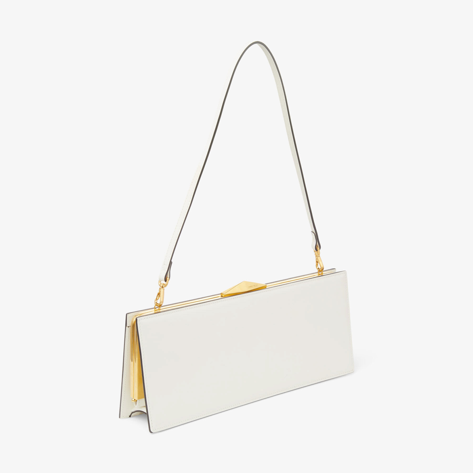 Latte Box Leather Cocktail Clutch DIAMOND COCKTAIL Autumn Collection JIMMY CHOO US UK