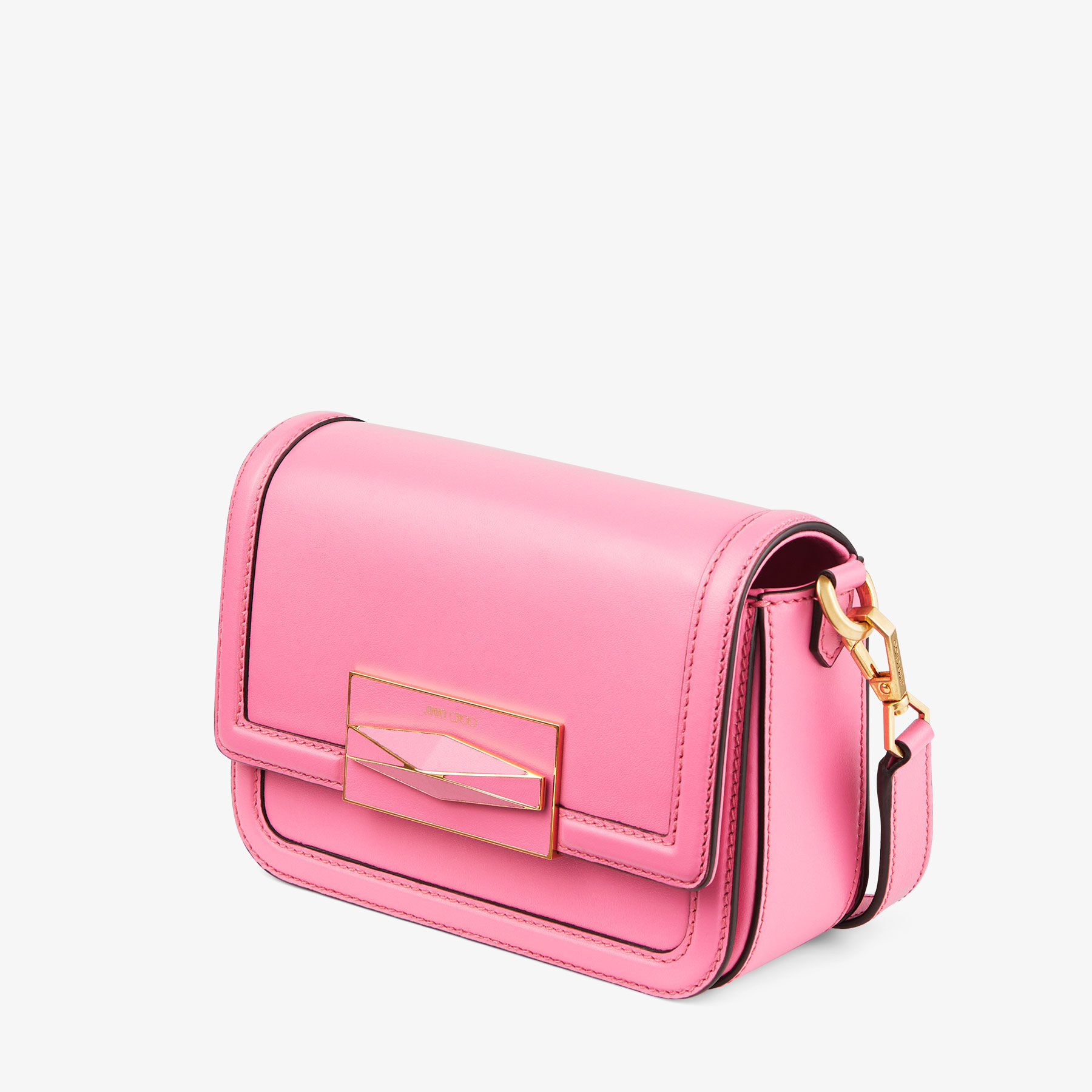 Diamond Crossbody | Candy Pink Smooth Calf Leather Bag | New 