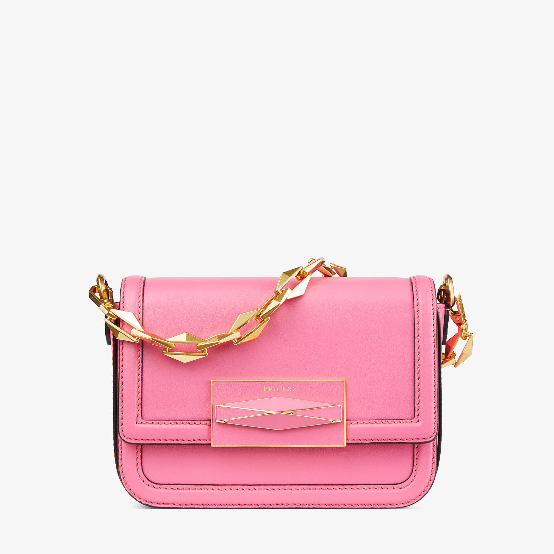 Diamond Crossbody | Candy Pink Smooth Calf Leather Bag | New Collection ...