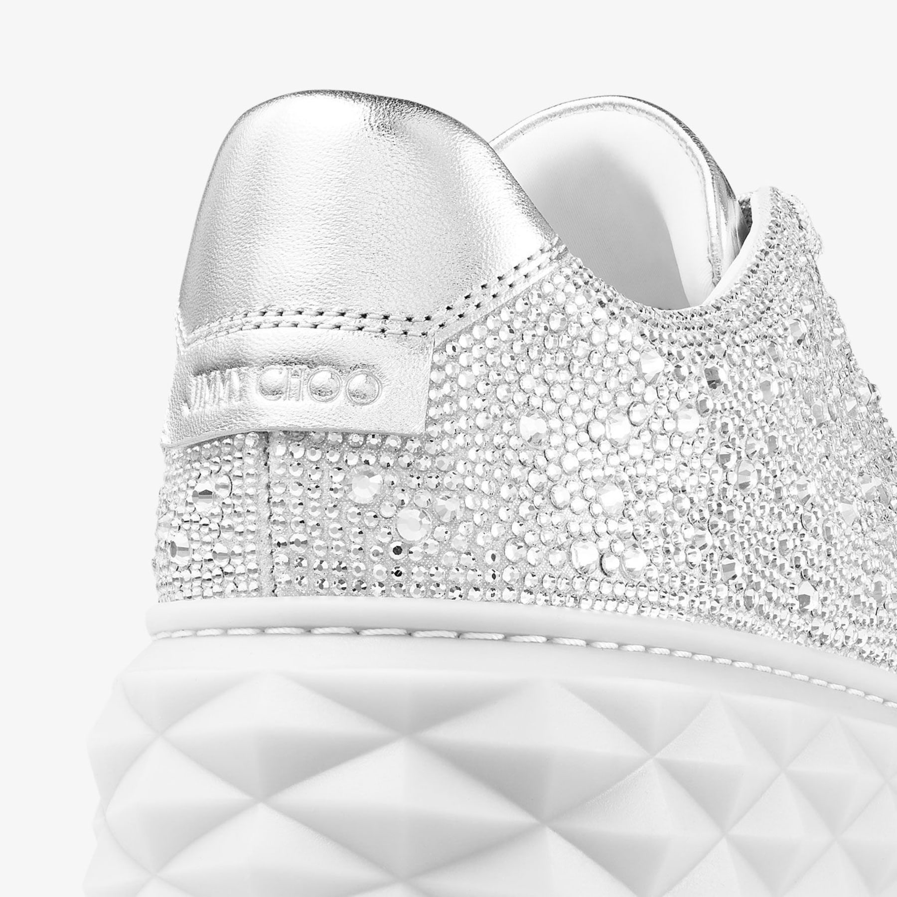Diamond Light Maxi F Crystal Suede Trainer JIMMY CHOO US
