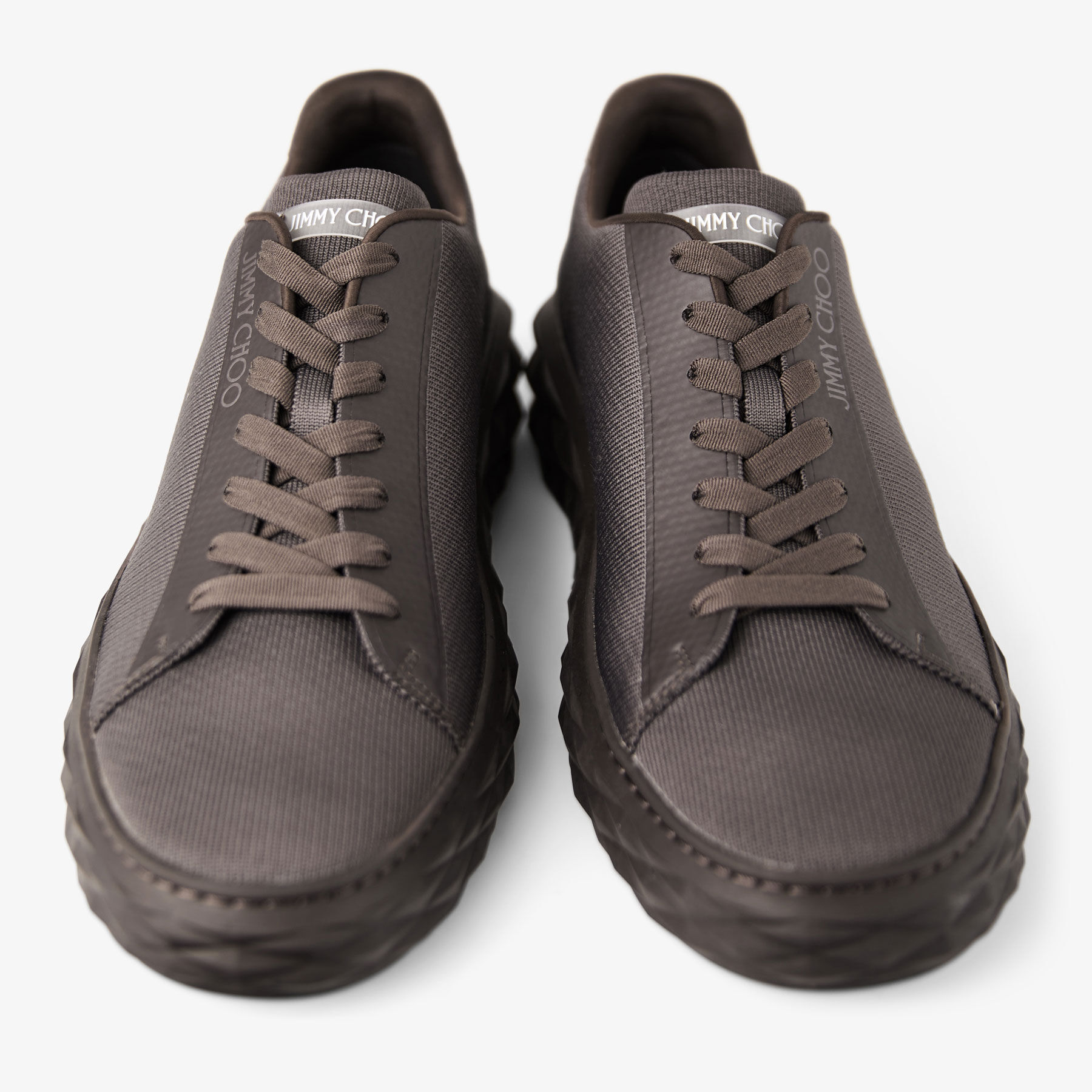 Diamond Light Maxi M Coffee Sustainable Knit Trainers JIMMY CHOO CA